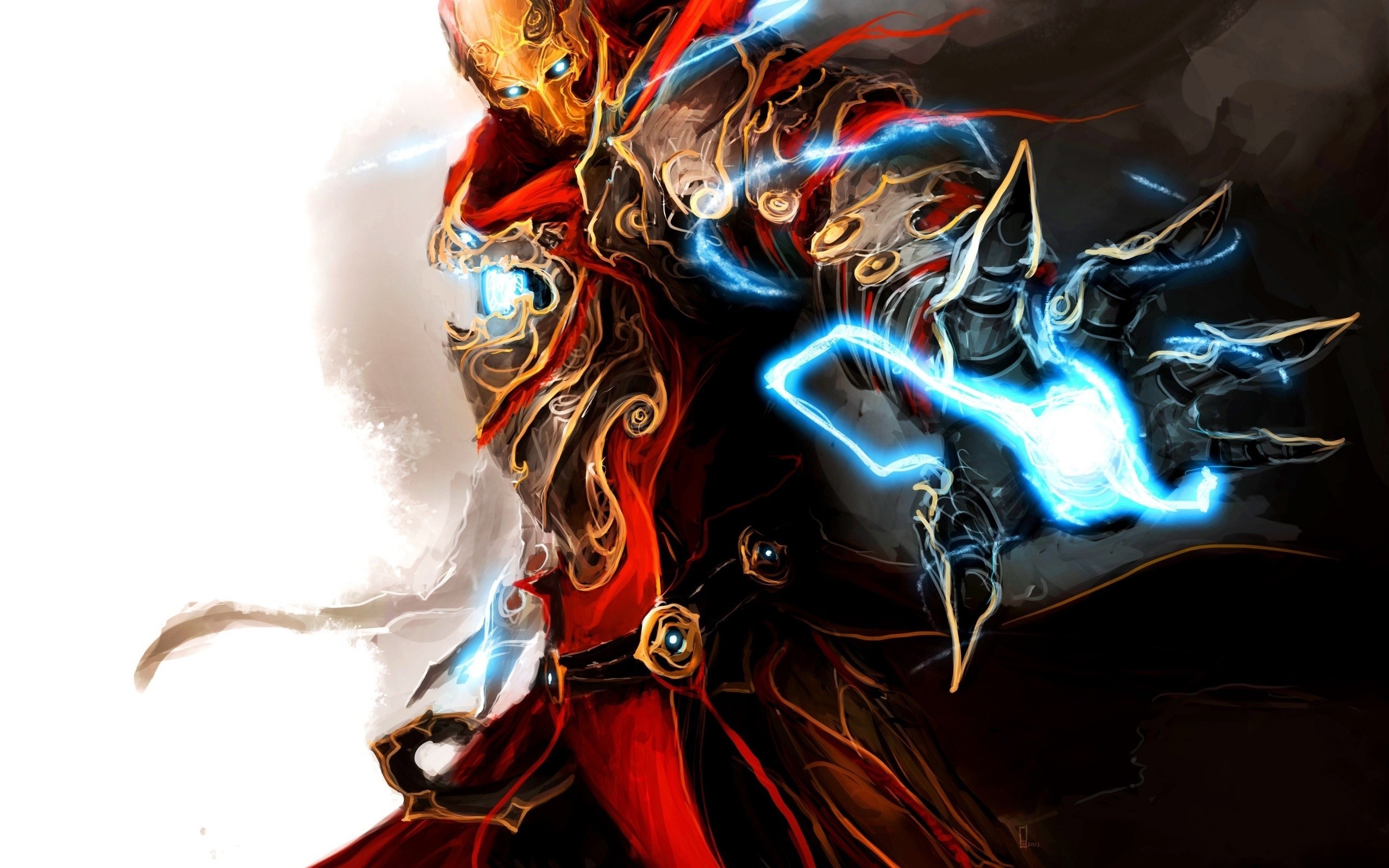 Iron Man from Comics with Blue Energy HD Wallpaper