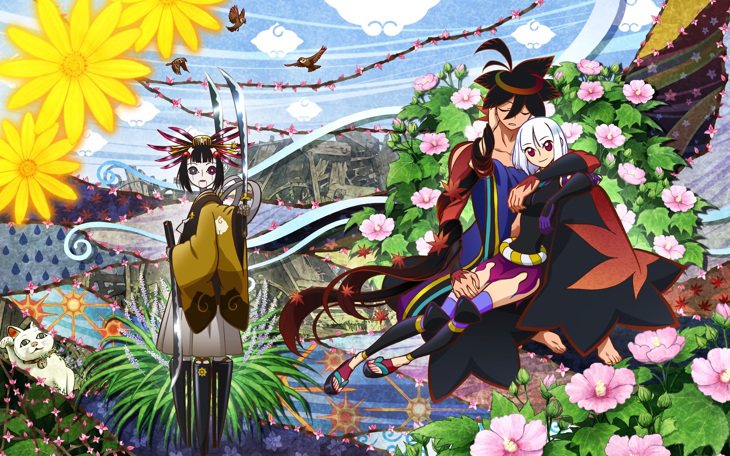 Togame and Yasuri Shichika from Katanagatari HD Wallpaper