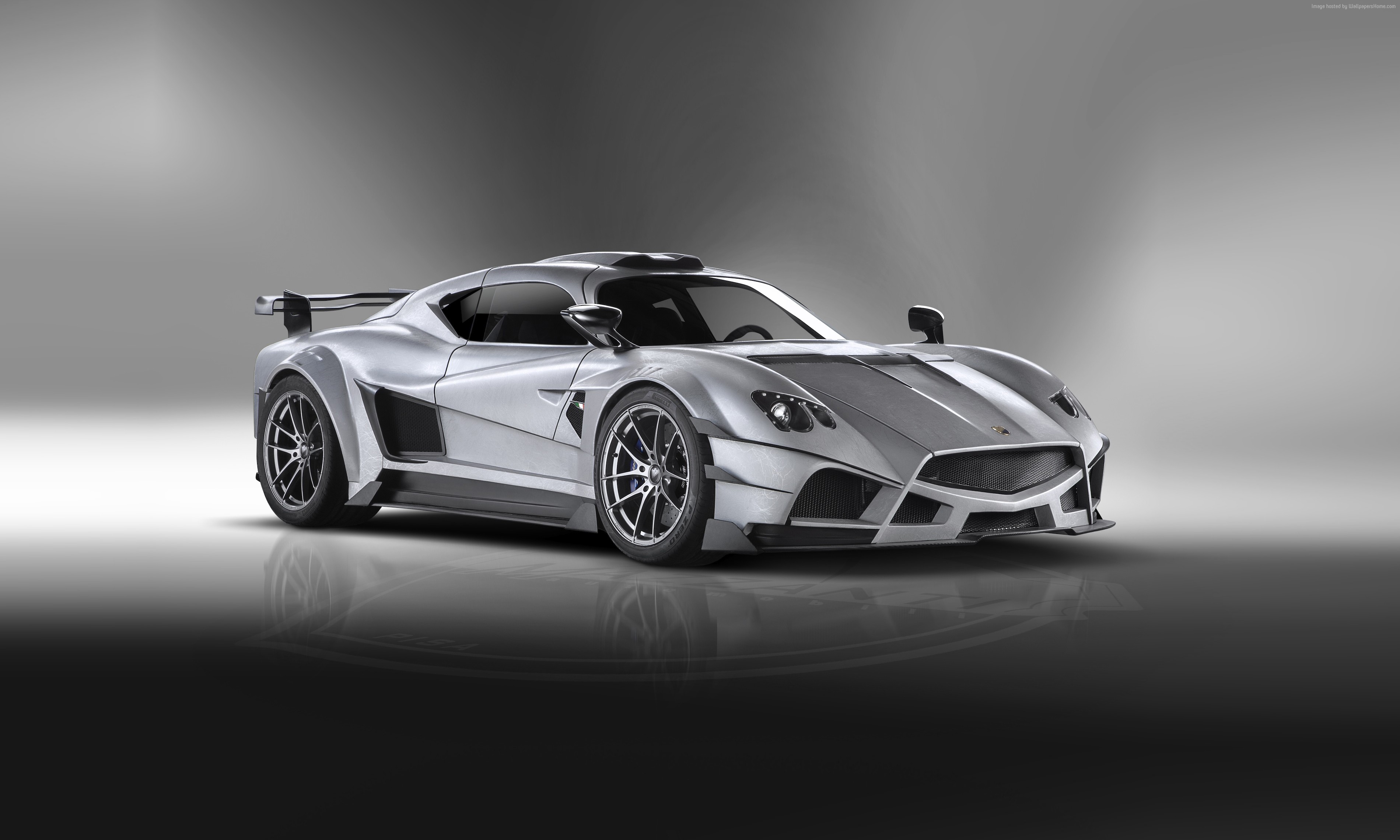 Silver Mazzanti Evantra Millecavalli hypercar HD Wallpaper