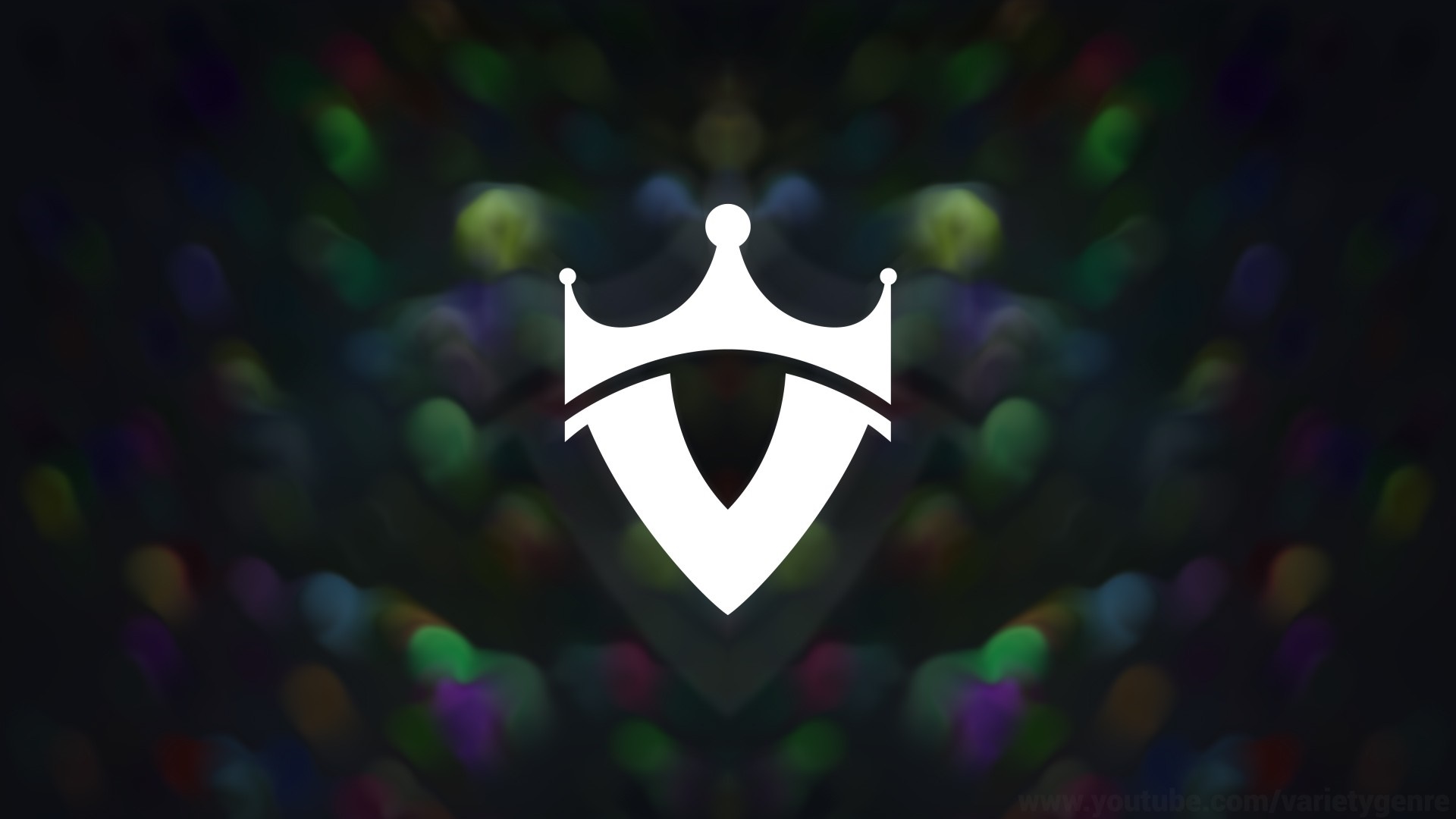 White Crown Shield Logo with Bokeh Lights HD Wallpaper