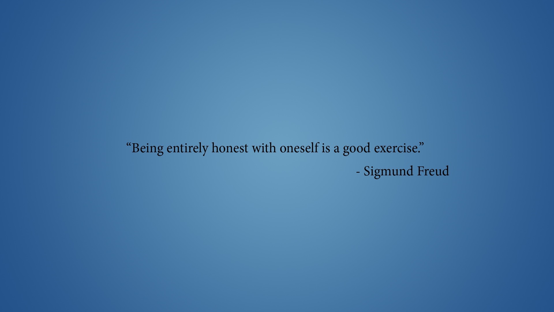 Quote by Sigmund Freud on blue background HD Wallpaper