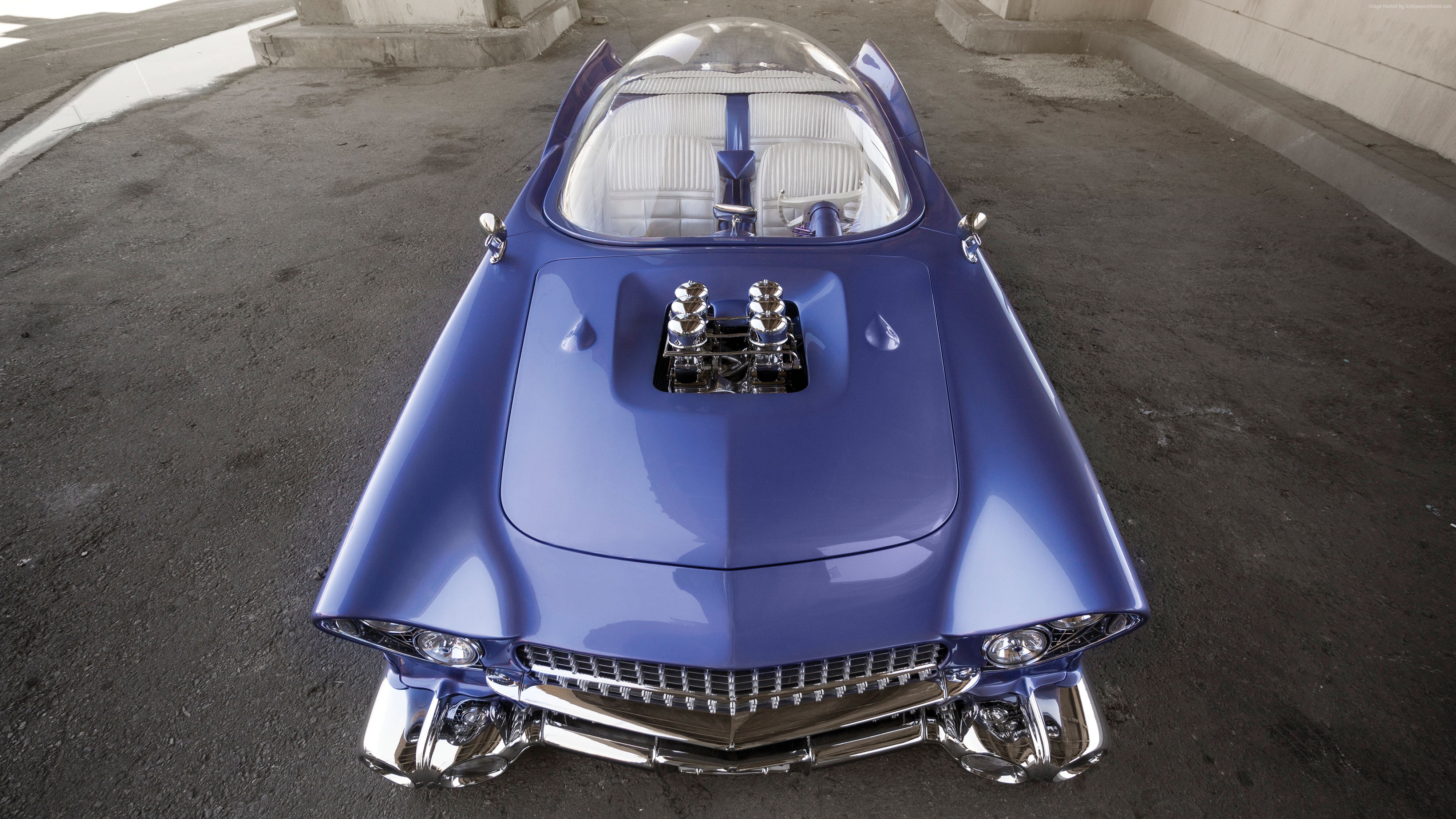 1955 Ford "Beatnik" Bubbletop Custom car HD Wallpaper