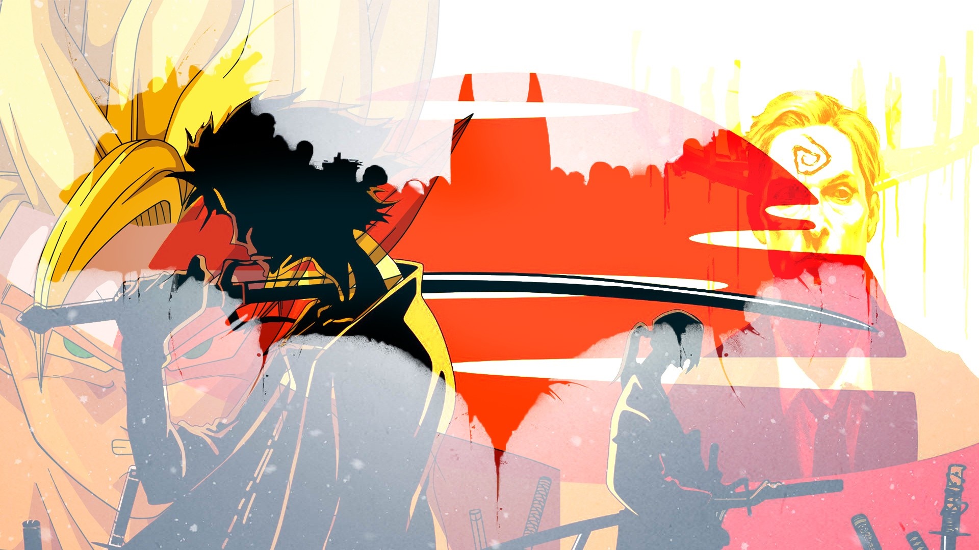 Spike Spiegel and Goku from Dragon Ball Z, Samurai Champloo HD Wallpaper