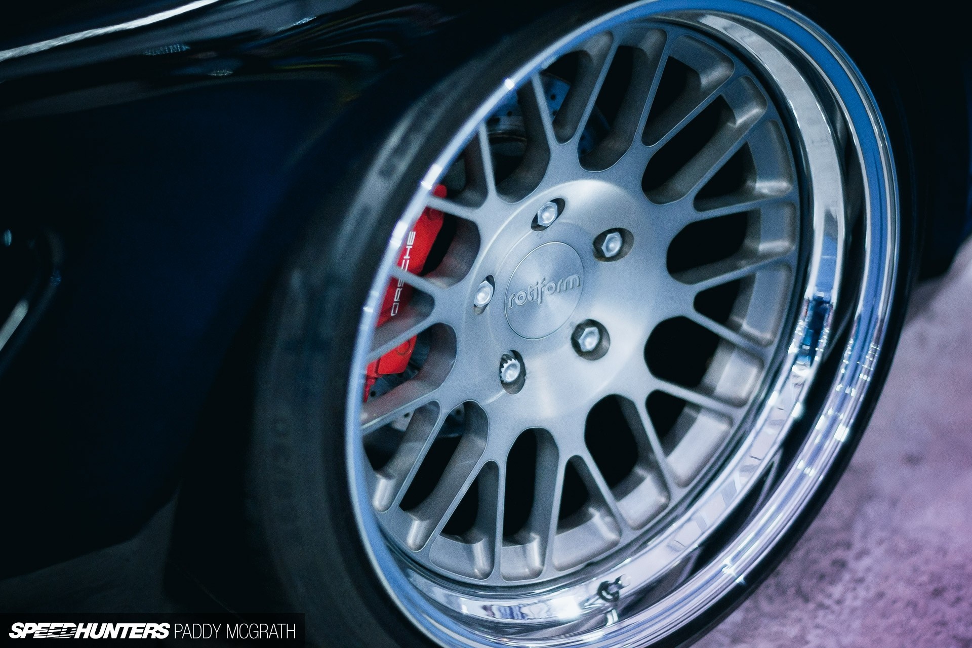 Rotiform Wheel with Porsche Brakes on a Car HD Wallpaper