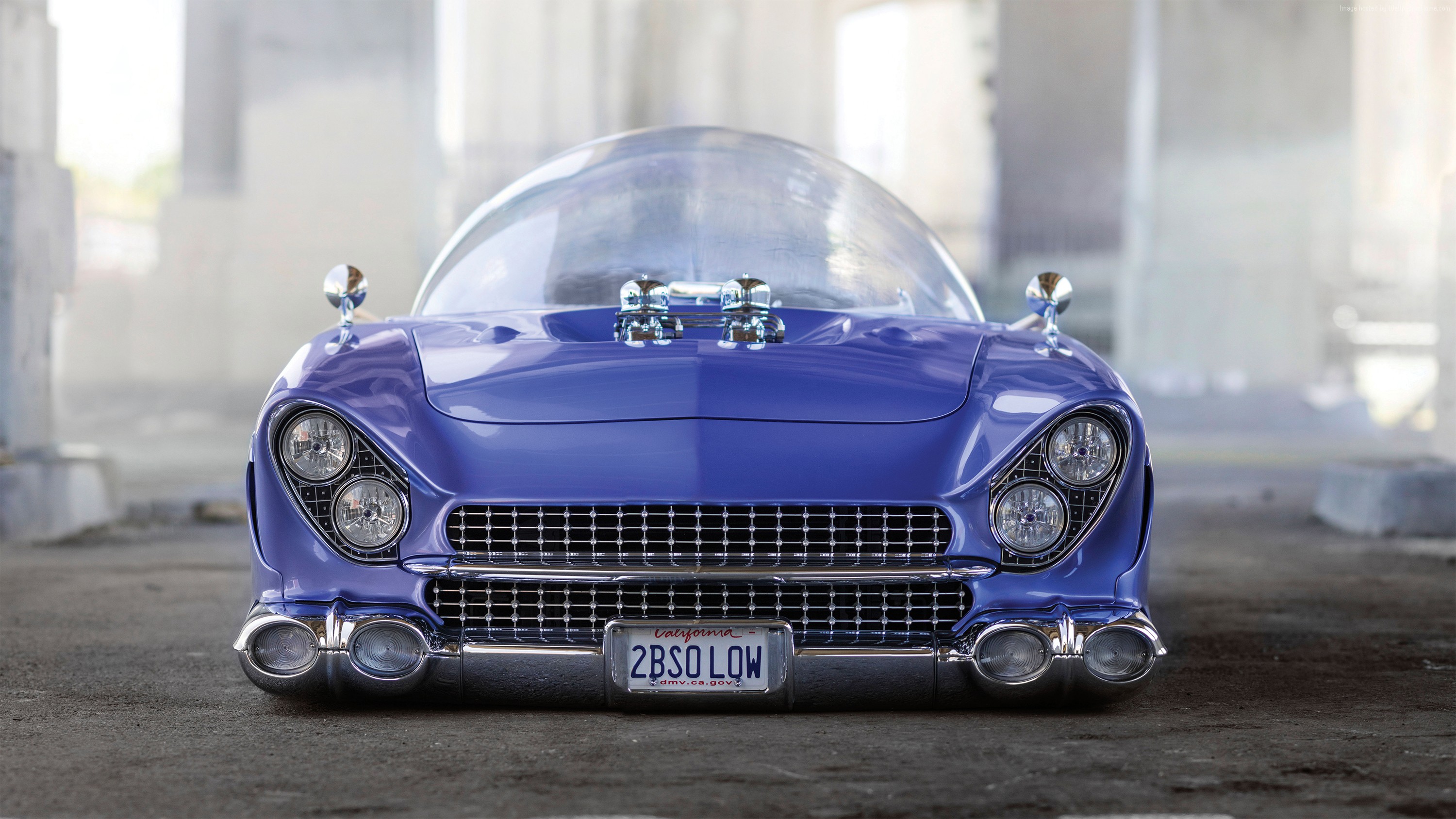1955 Ford "Beatnik" Bubbletop Custom car HD Wallpaper