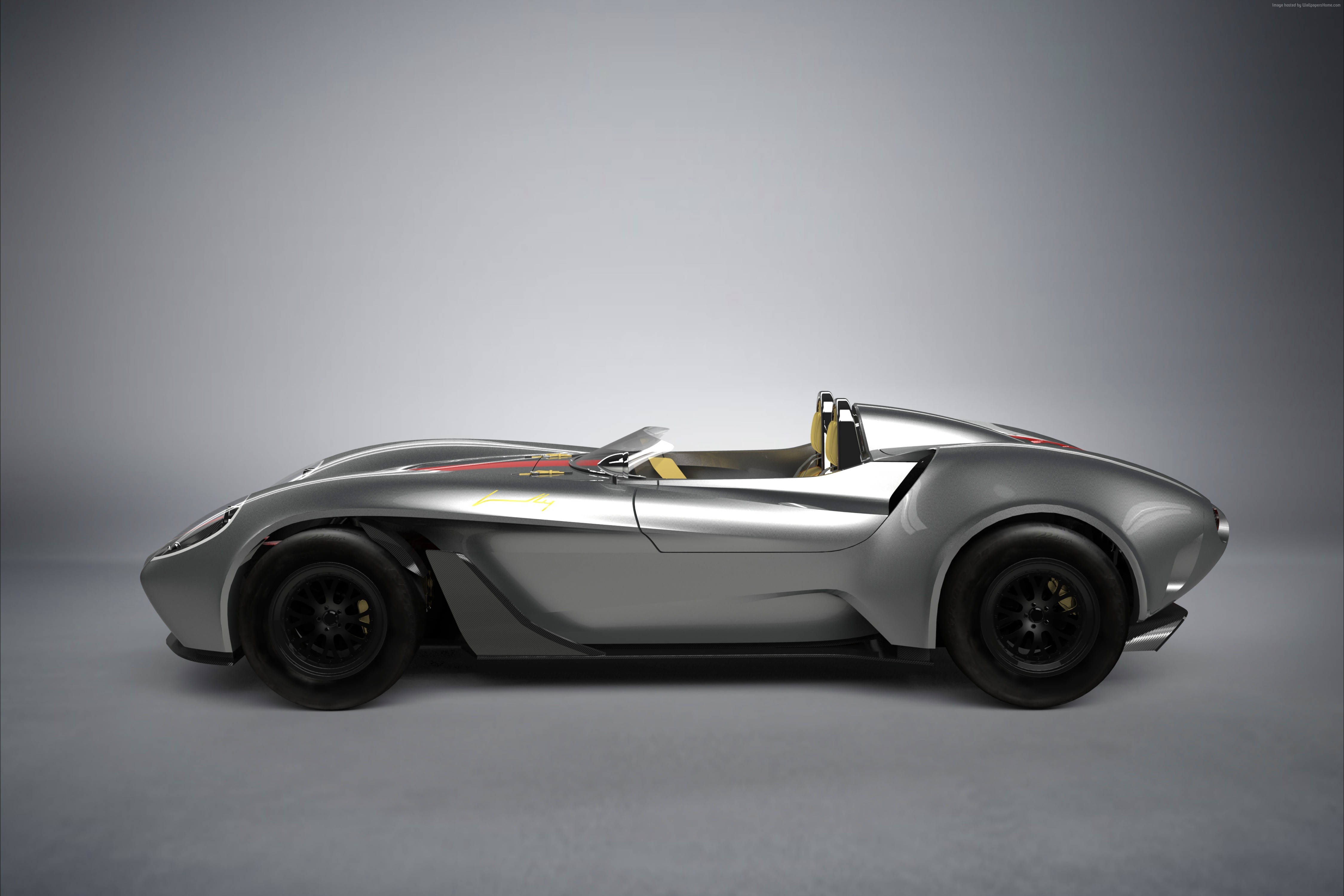 Jannarelly Design 1 Silver Sports Car HD Wallpaper