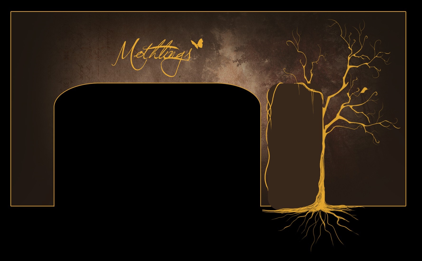Mothlings fantasy art with tree and archway HD Wallpaper