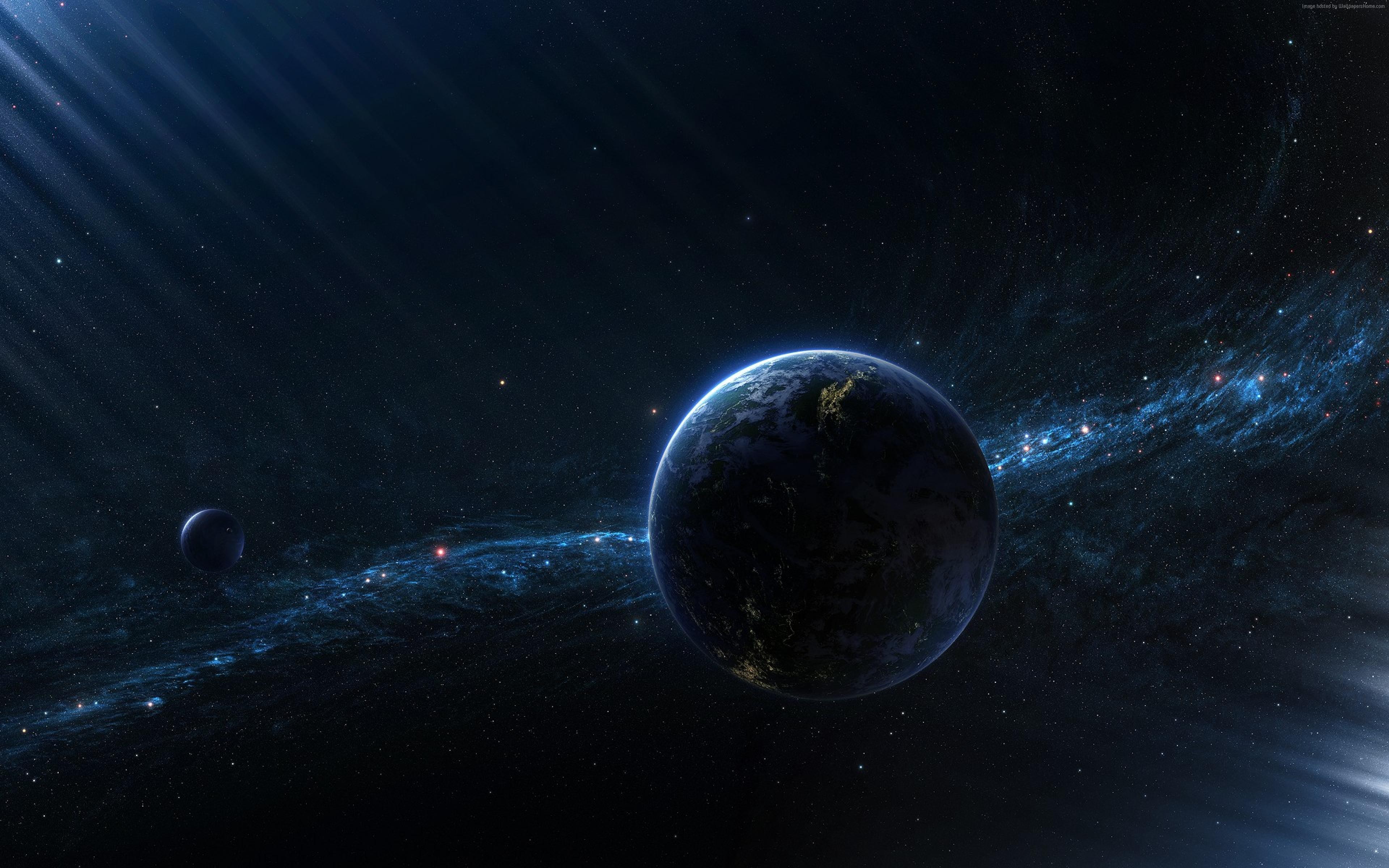 Space with planets and galaxy HD Wallpaper