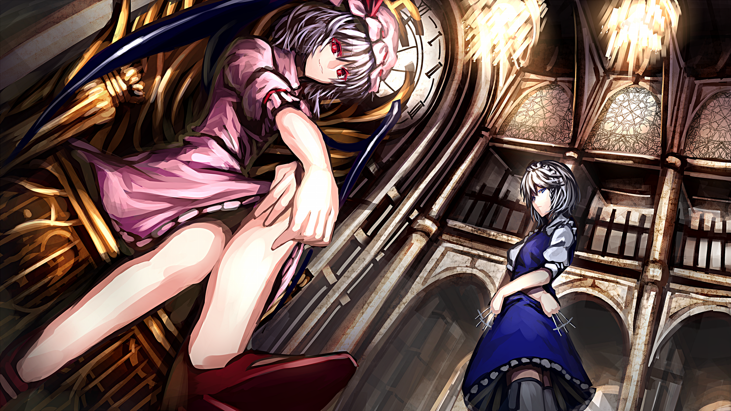 Remilia Scarlet and Izayoi Sakuya from Touhou HD Wallpaper