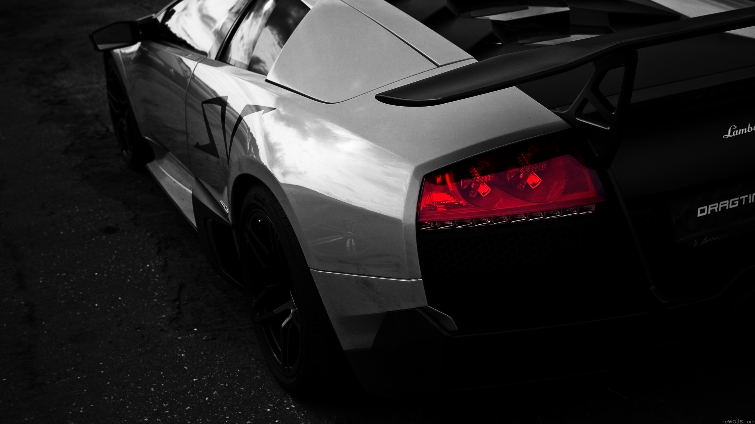 Lamborghini Murcielago Dragtimes with selective coloring HD Wallpaper