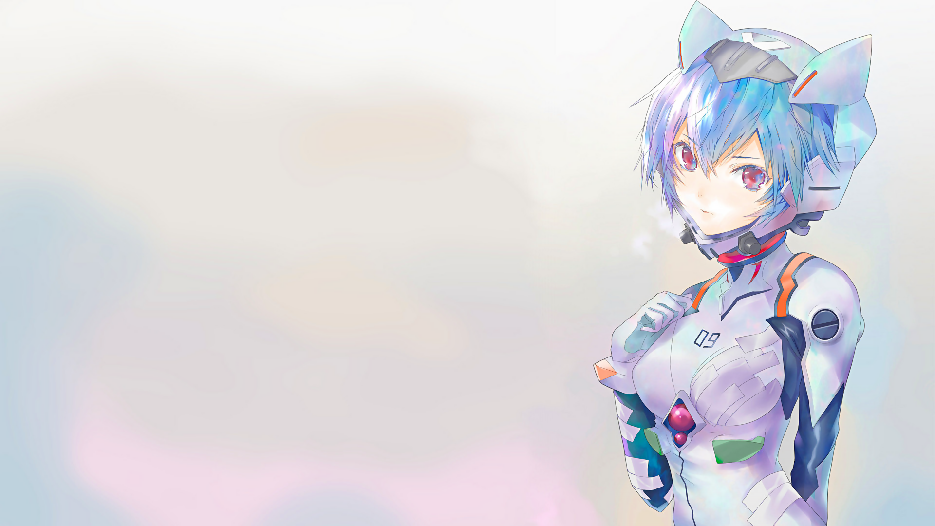 Rei Ayanami from Neon Genesis Evangelion in a white plugsuit HD Wallpaper