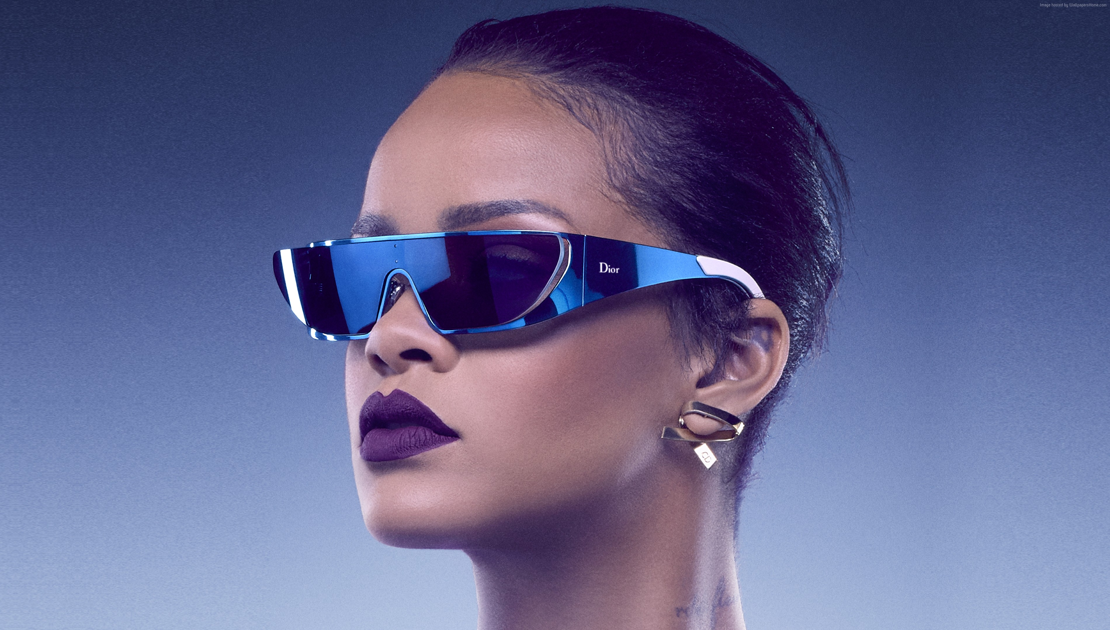 Rihanna wearing Dior sunglasses HD Wallpaper