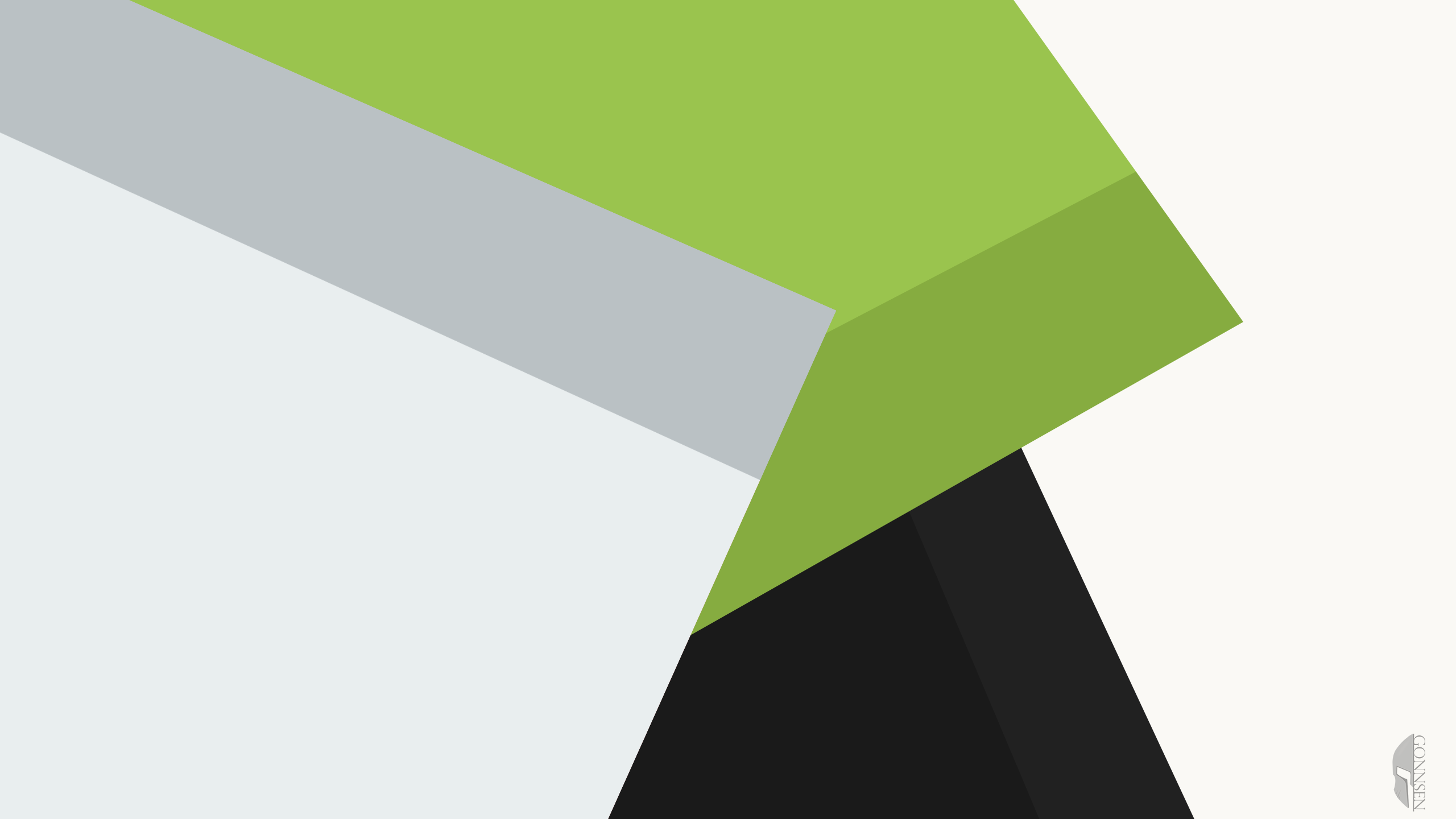 Abstract geometric shapes with green and gray colors HD Wallpaper