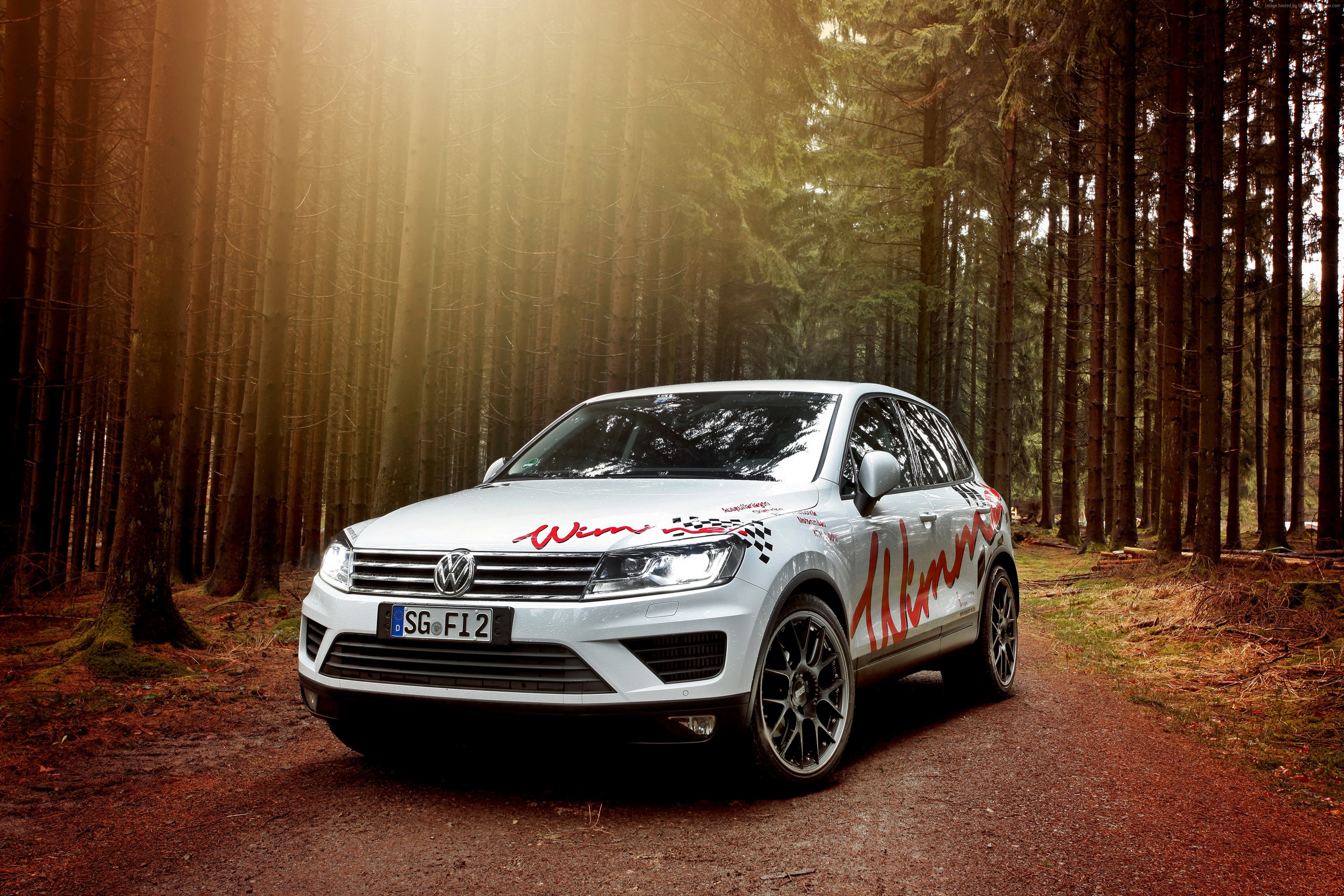 Wimmer RS Volkswagen Touareg in a forest HD Wallpaper