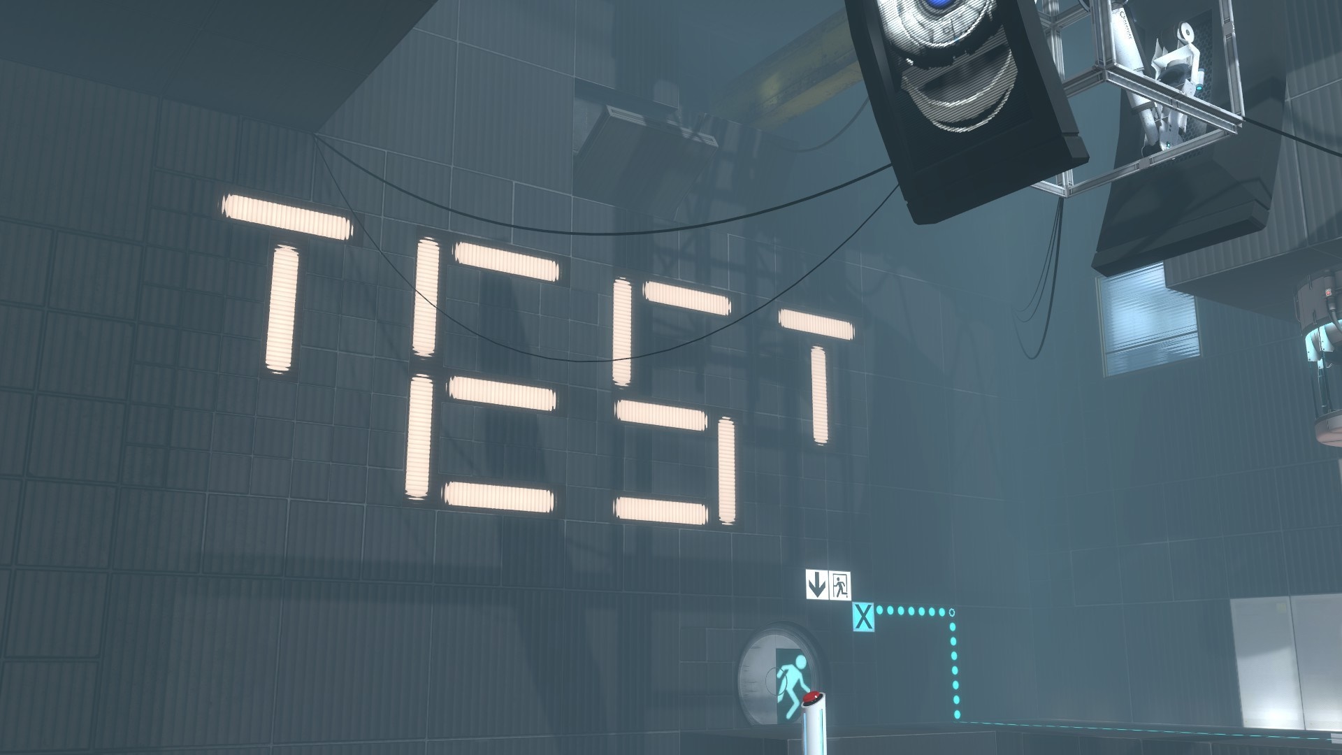 Test sign in Portal game HD Wallpaper