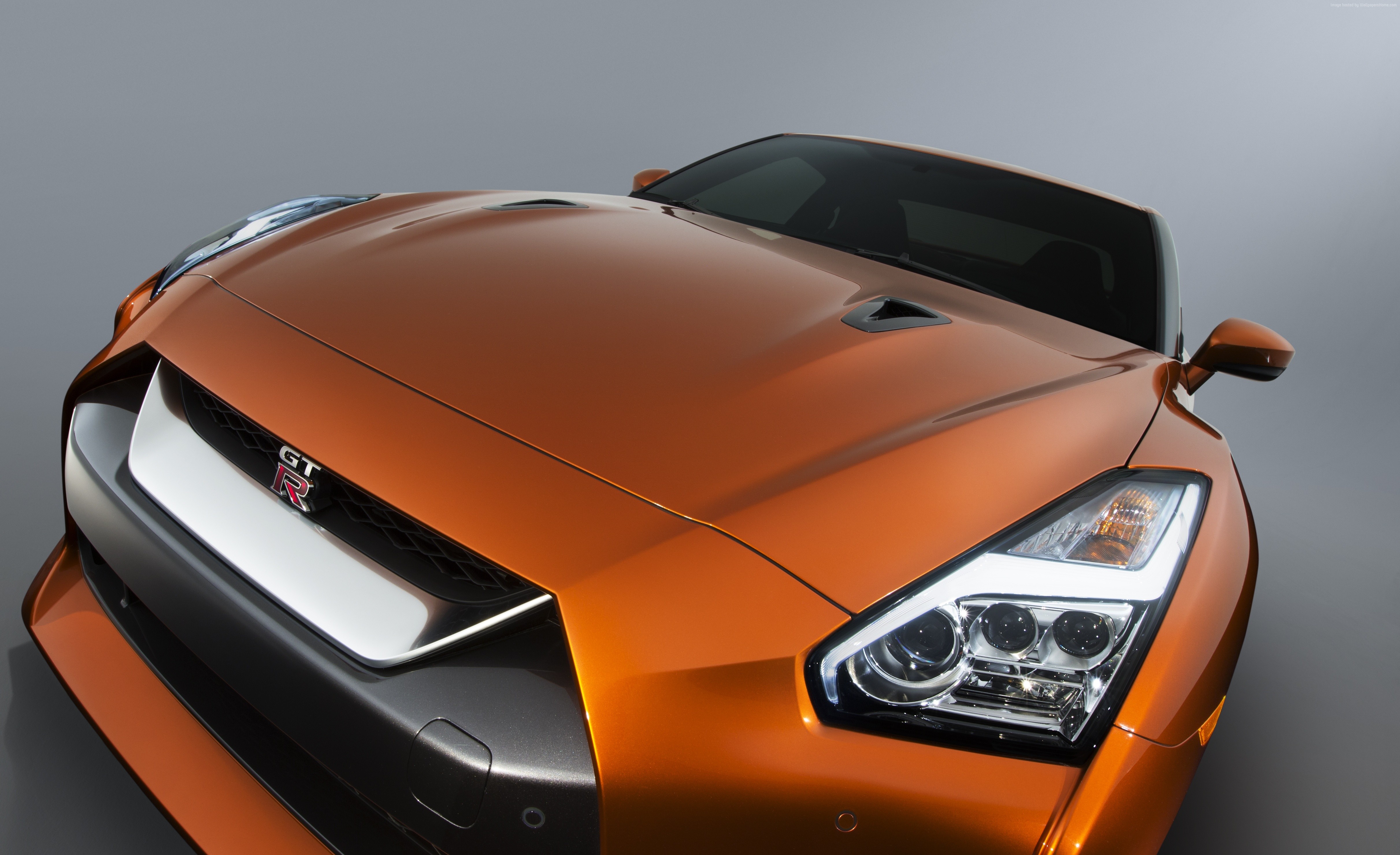 Orange Nissan GT-R Supercar HD Wallpaper