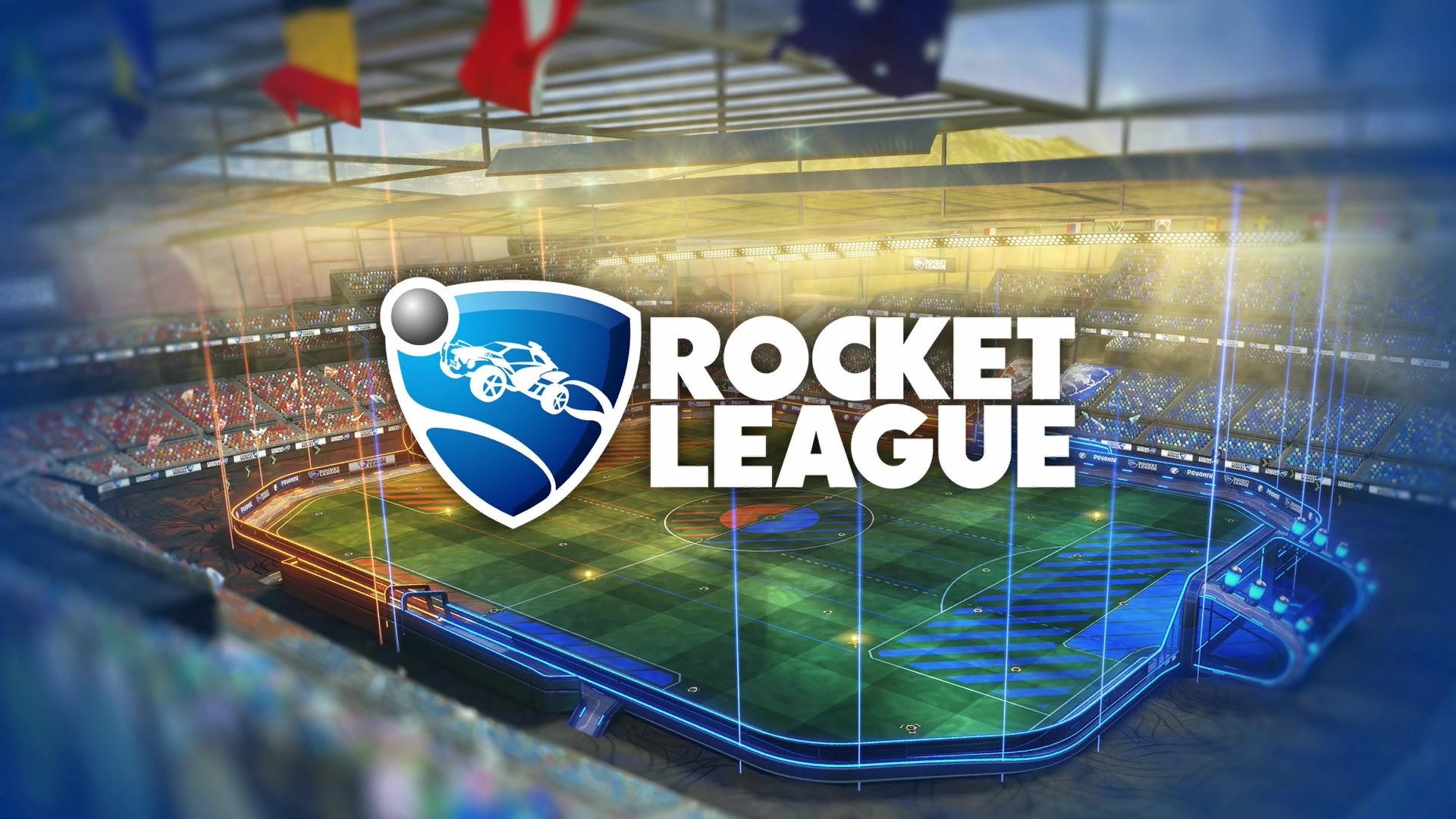 Rocket League stadium with logo HD Wallpaper
