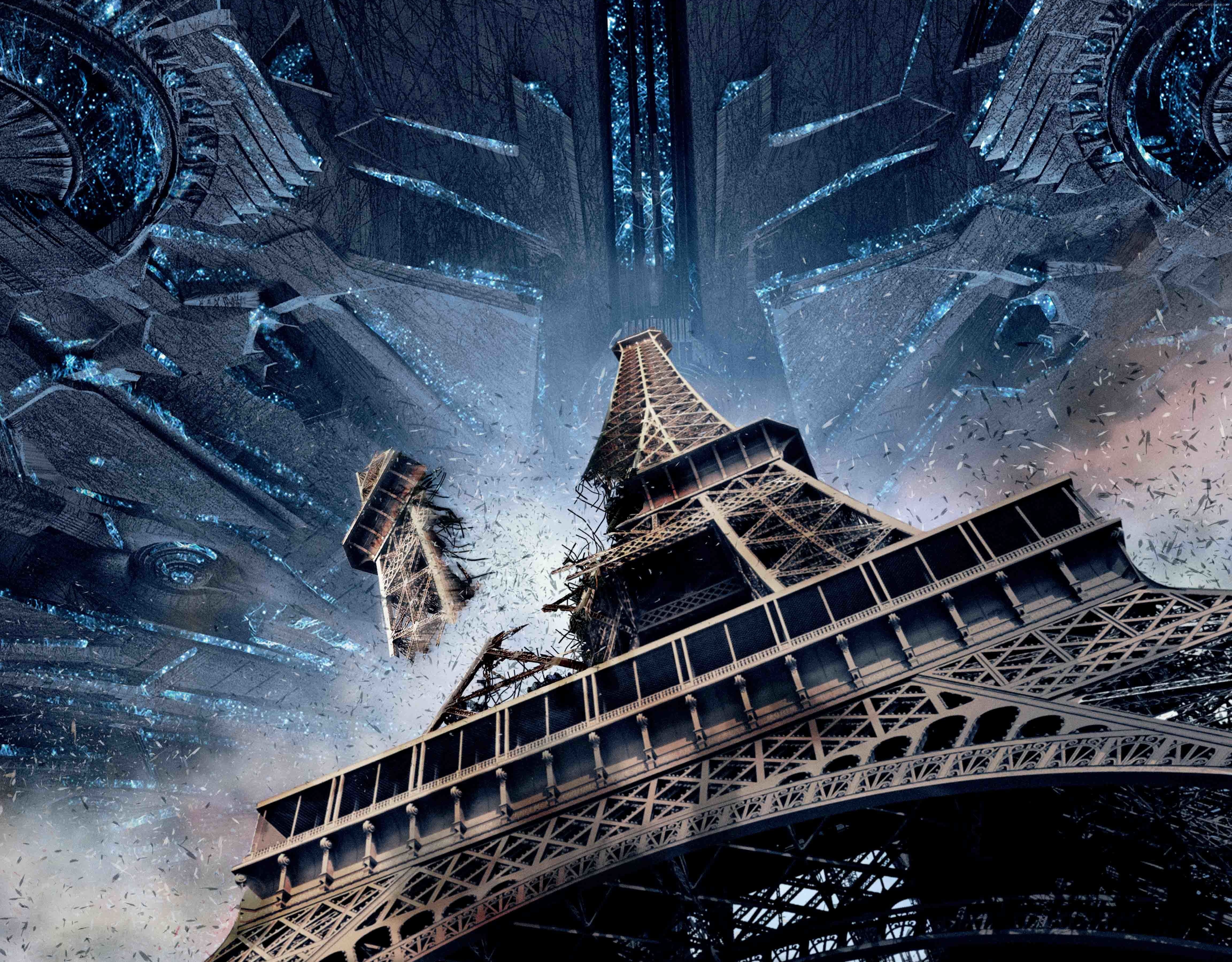 Independence Day: Resurgence Eiffel Tower Destruction HD Wallpaper