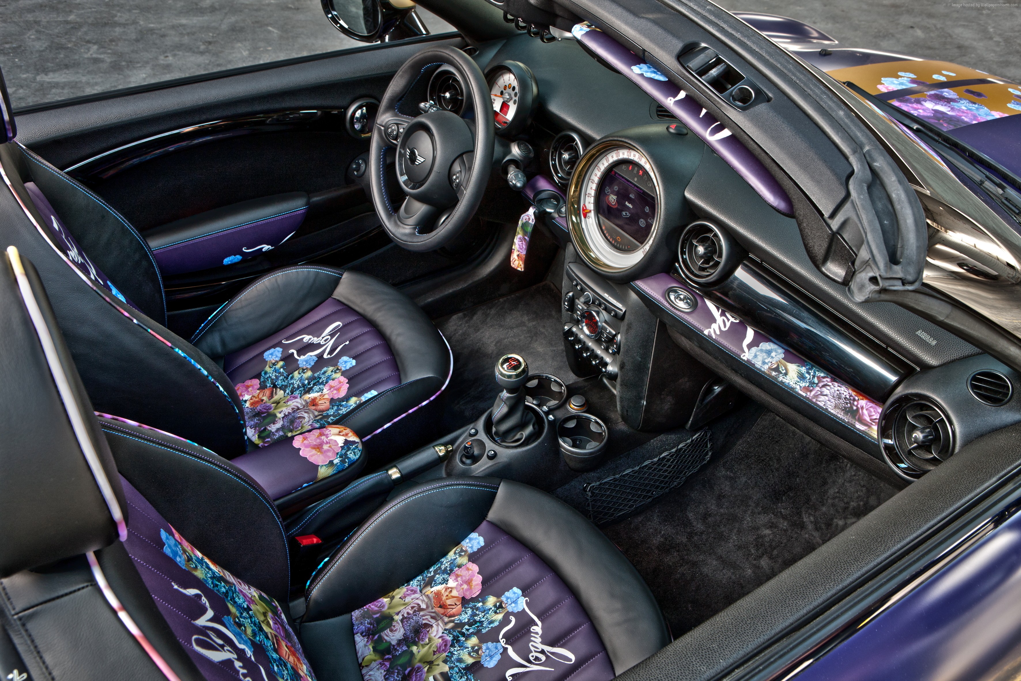 Interior of a customized Mini Cooper S Roadster HD Wallpaper
