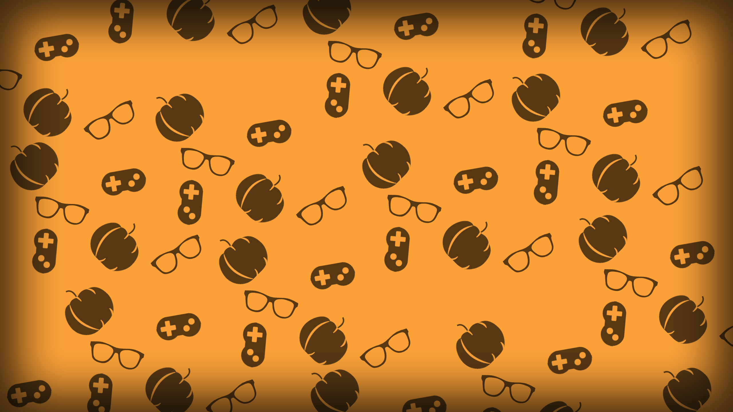 Halloween pattern with pumpkins and game controllers HD Wallpaper