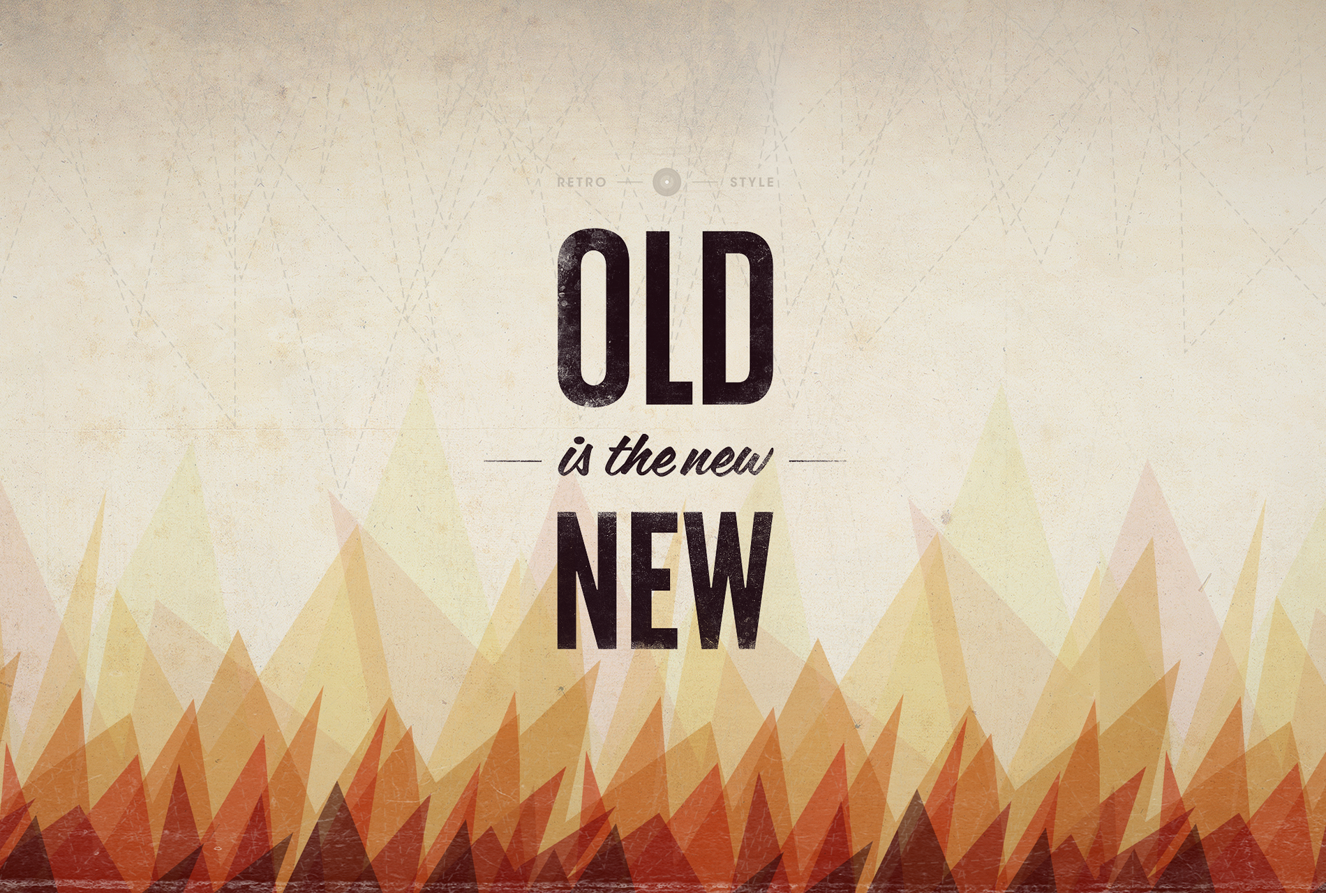 Old is the new New quote poster HD Wallpaper