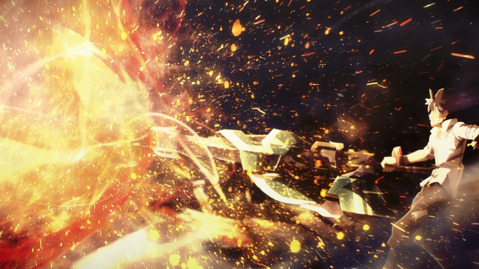 Lenka Utsugi from God Eater in an explosion HD Wallpaper