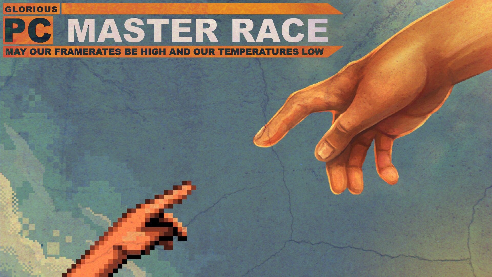 PC Master Race hands reaching HD Wallpaper