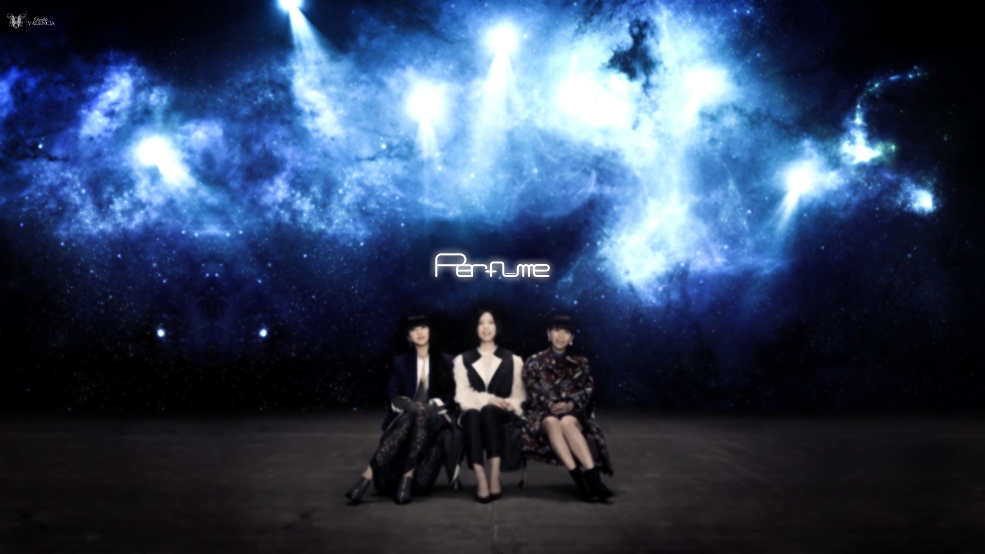 Perfume in a cosmic stage setting HD Wallpaper