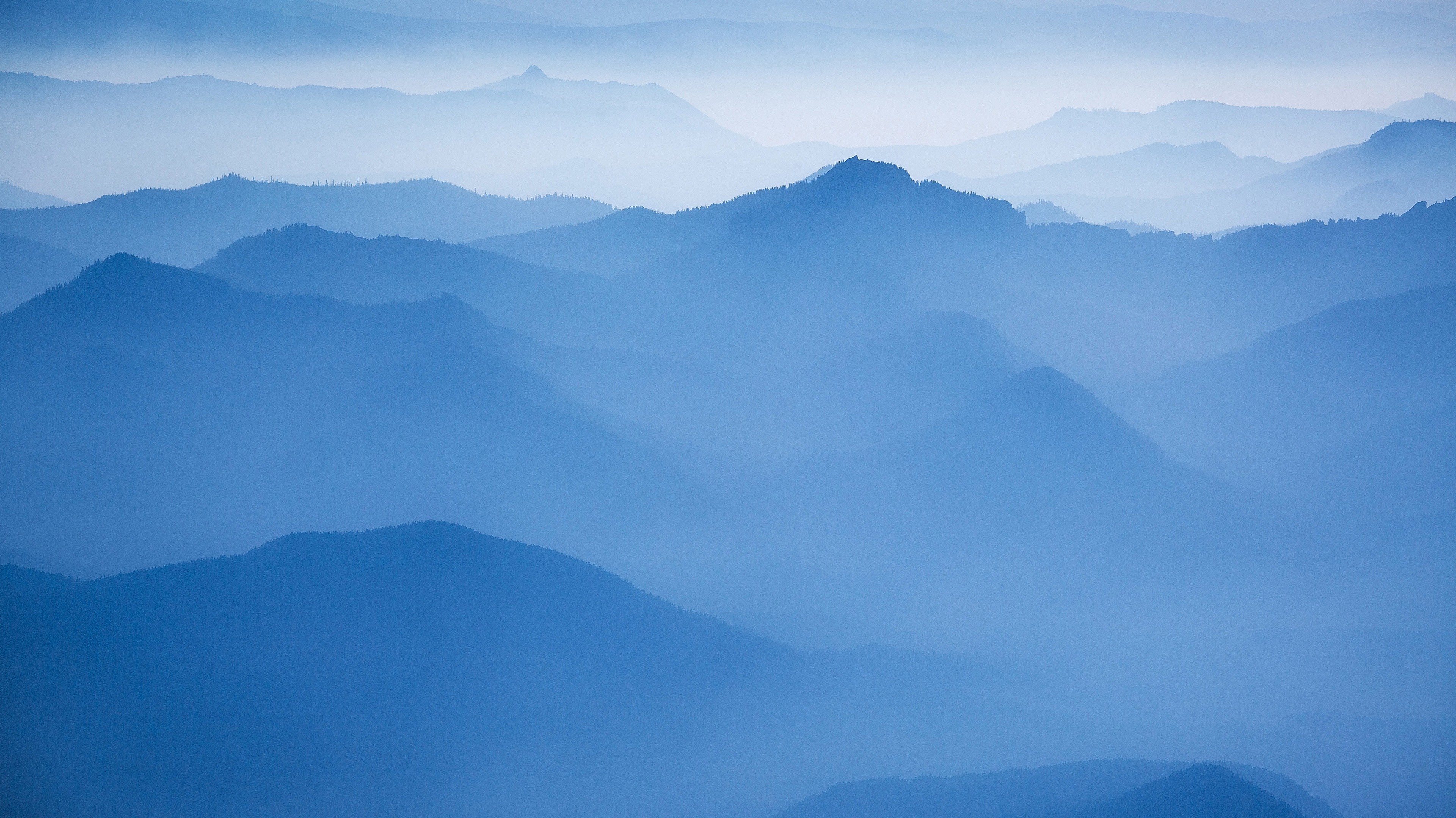 Blue Mountains in Mist HD Wallpaper