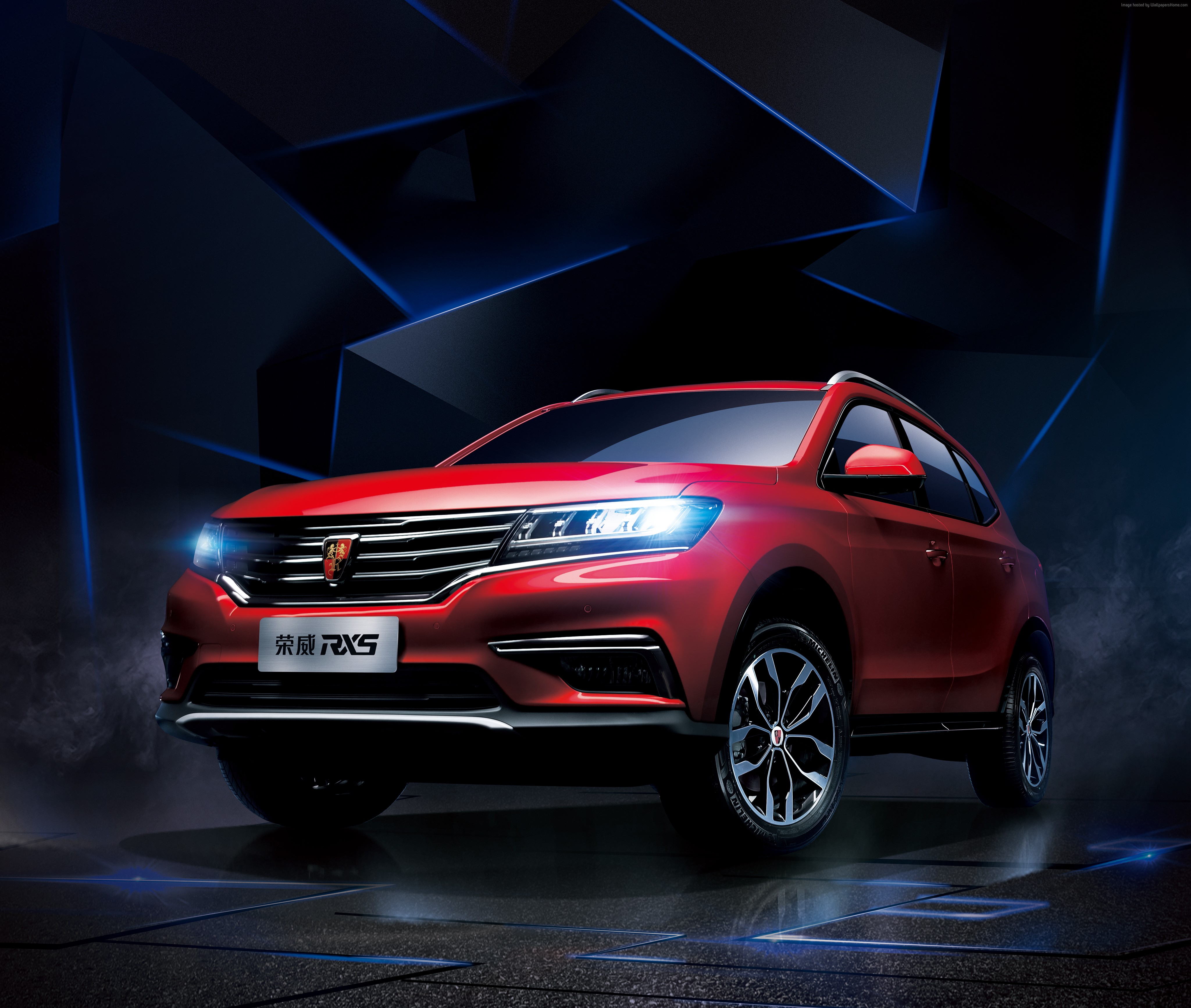 Red Roewe RX5 crossover SUV HD Wallpaper
