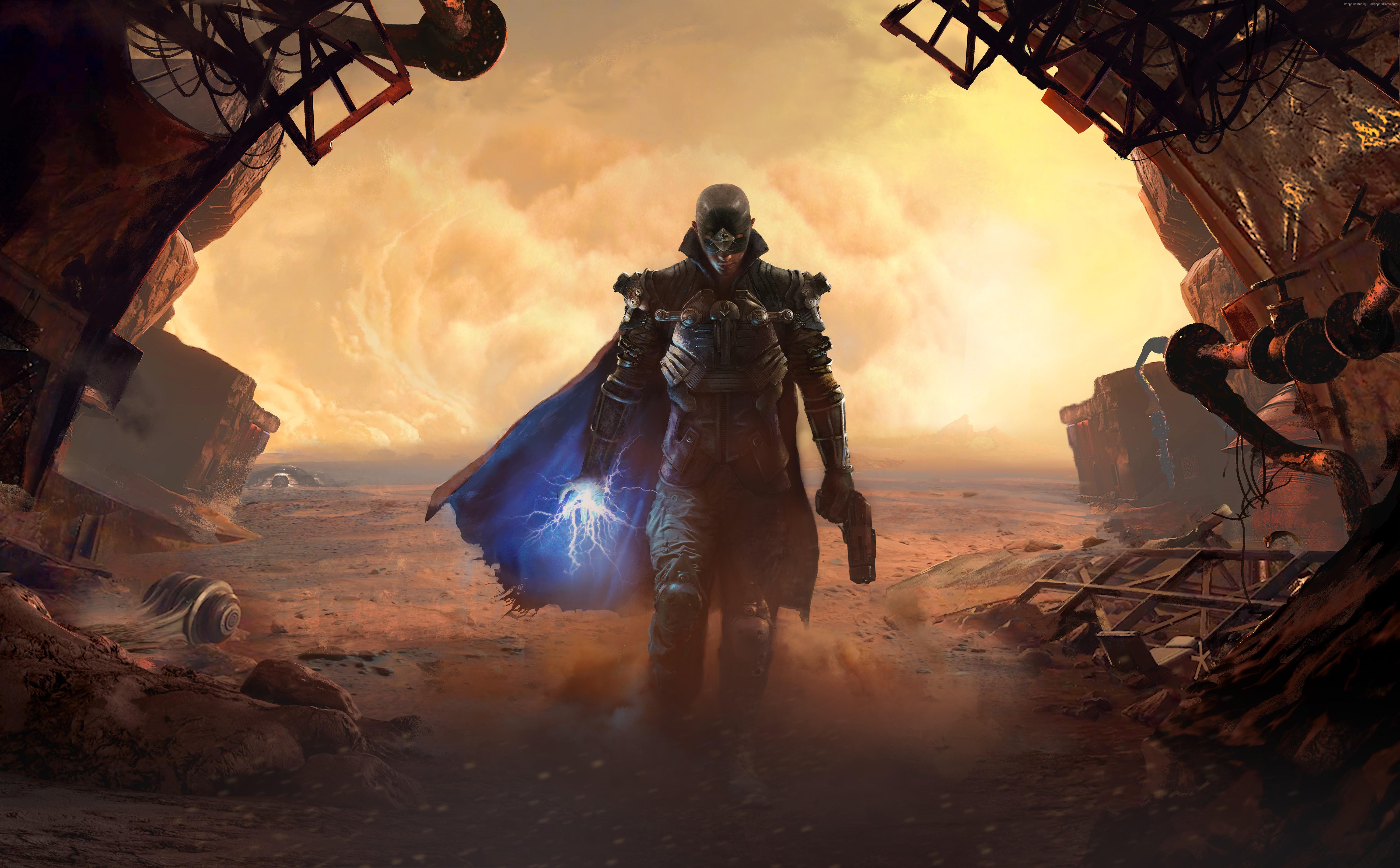 The Technomancer character with lightning powers HD Wallpaper