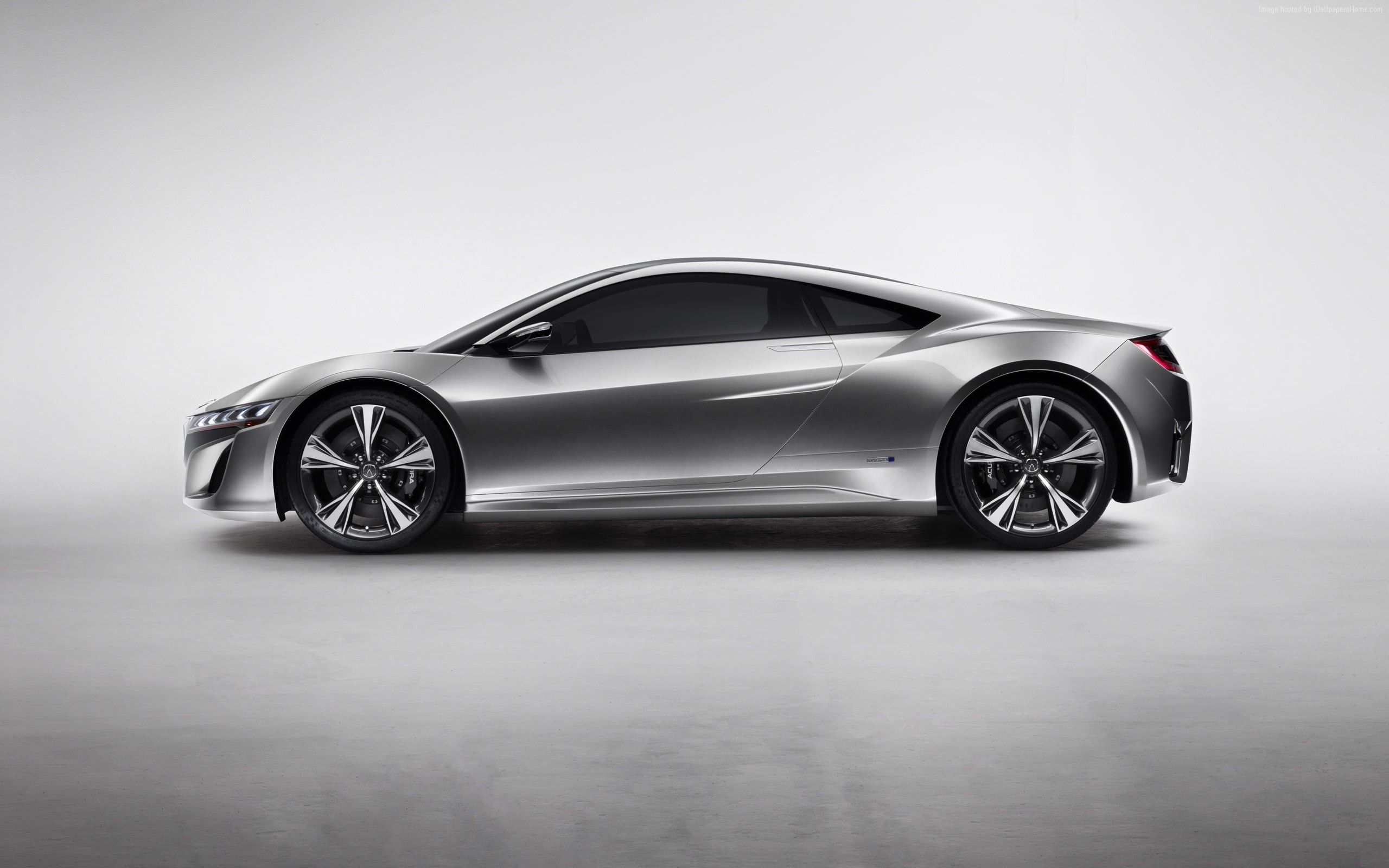 Silver Acura NSX supercar HD Wallpaper