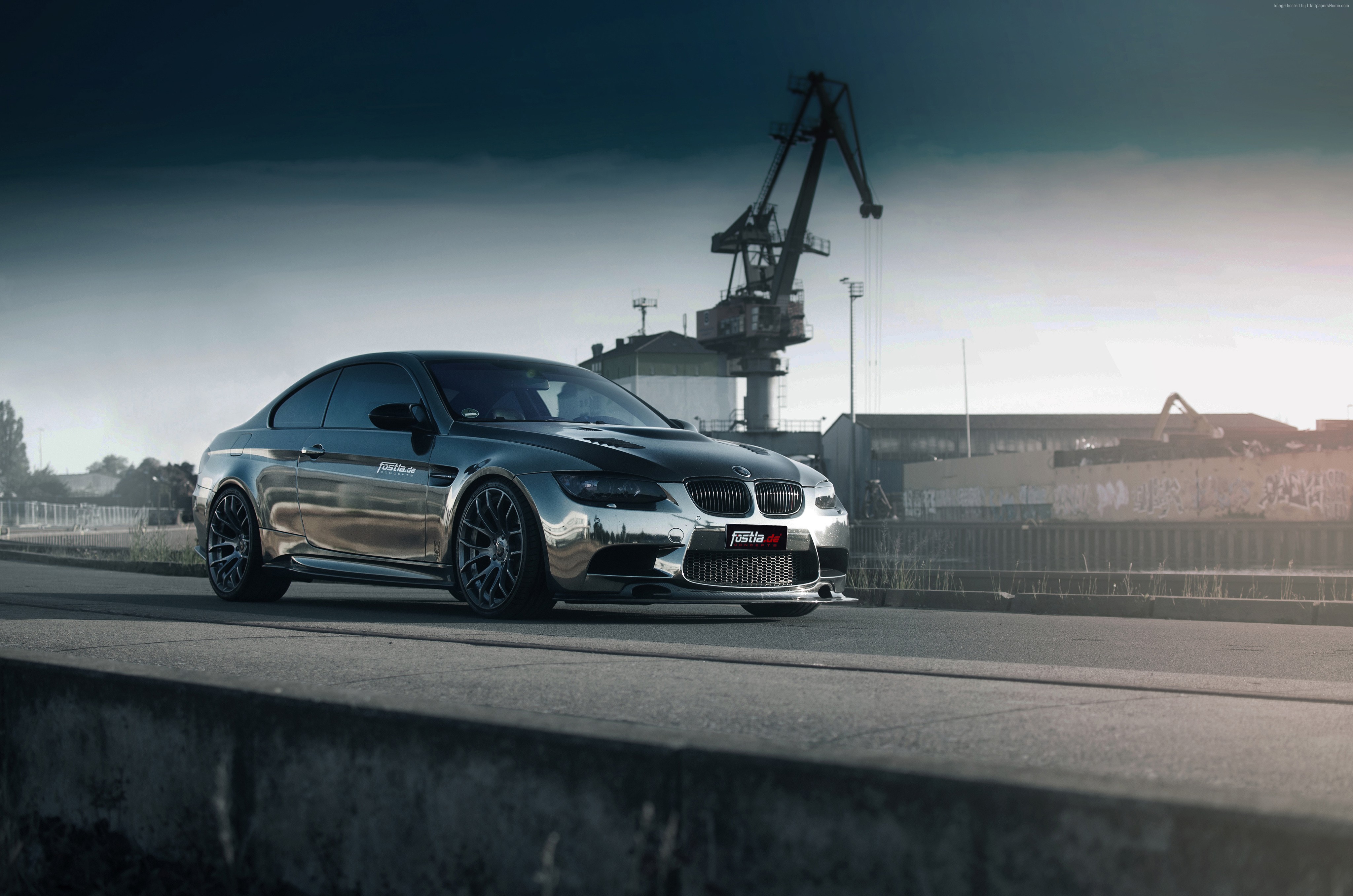 Chrome BMW M3 Coupe by Fostla HD Wallpaper