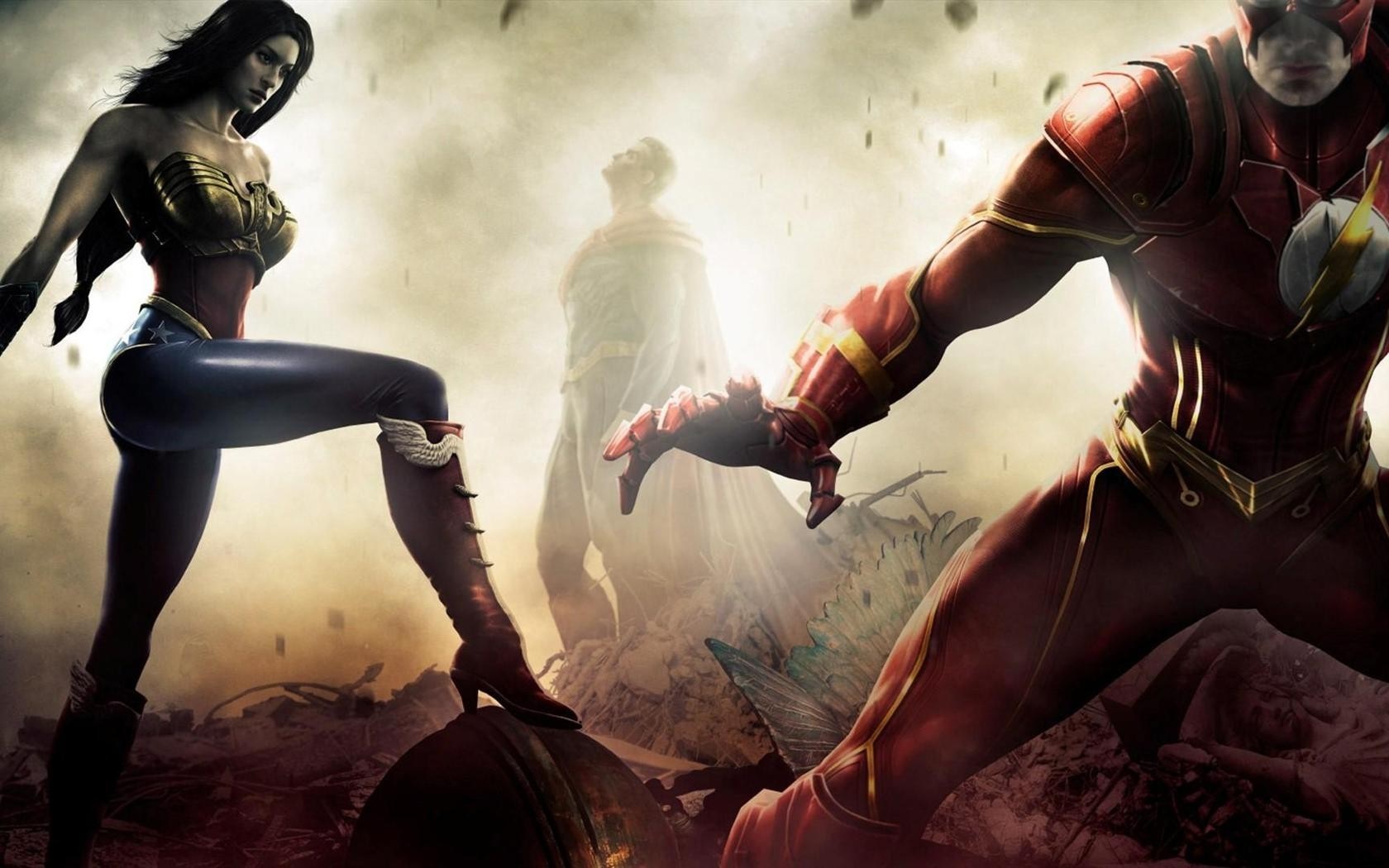 Wonder Woman, The Flash, and Superman from DC Comics HD Wallpaper