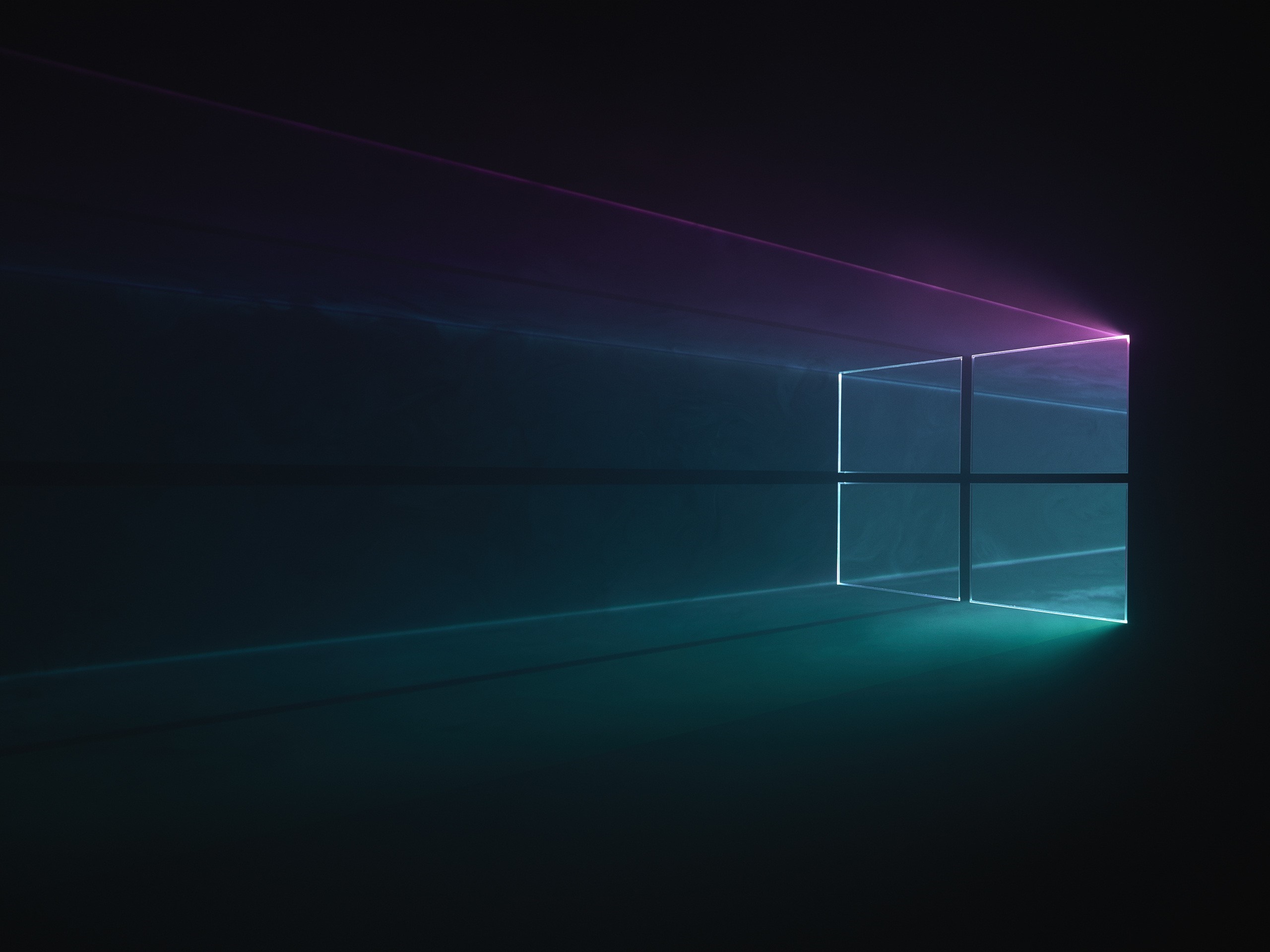 Windows 10 logo with abstract light beams HD Wallpaper