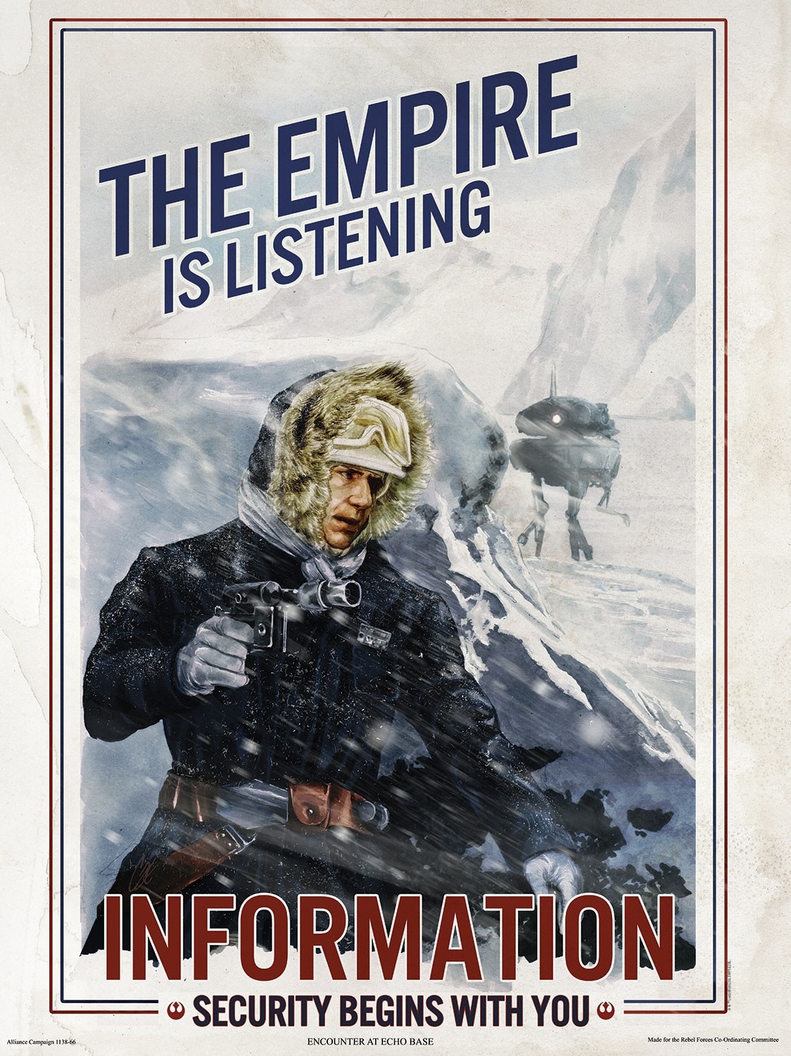 Han Solo from Star Wars: The Empire is Listening Poster HD Wallpaper