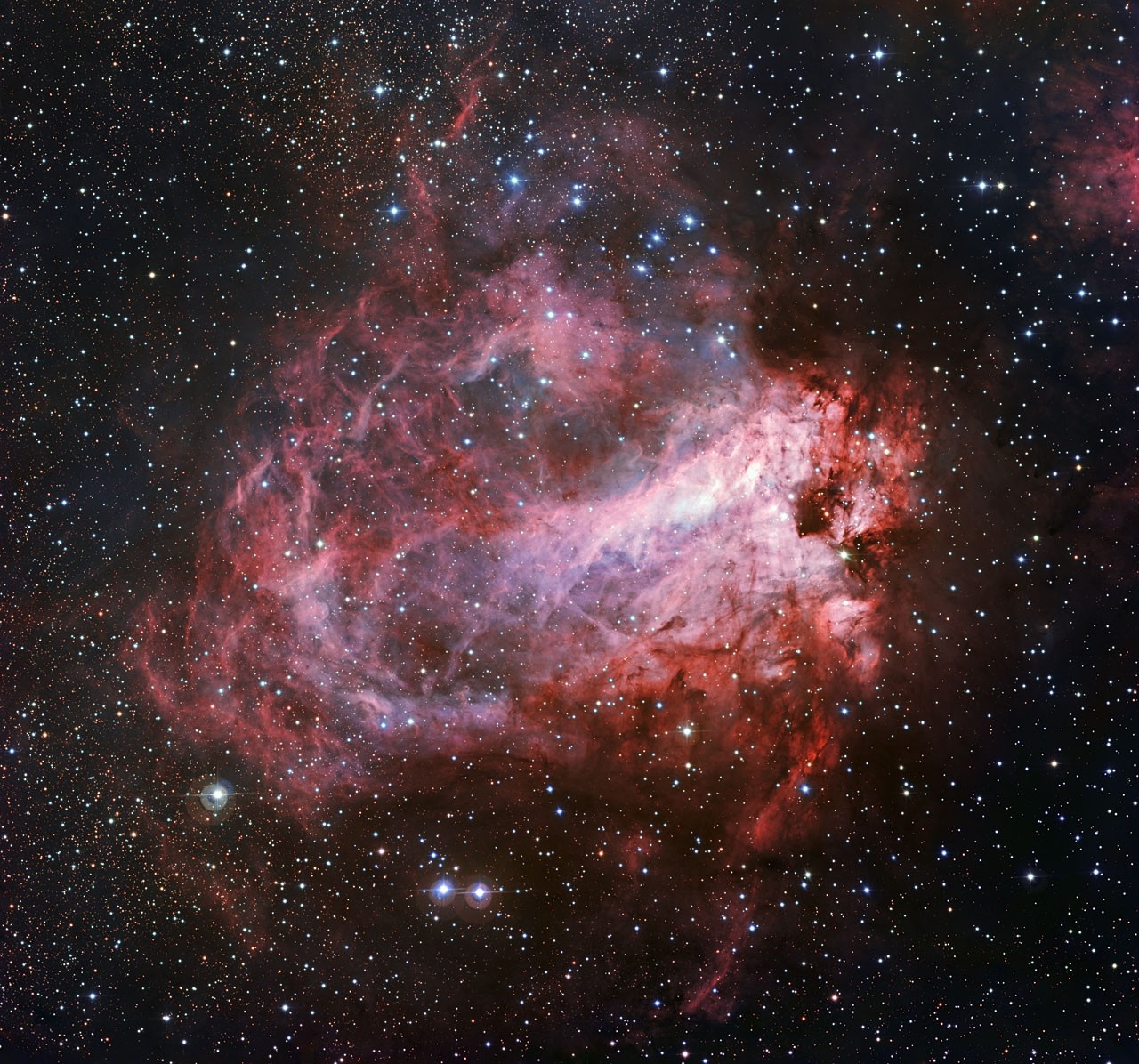 Nebula and stars in outer space HD Wallpaper