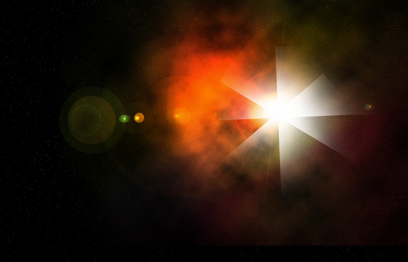 Abstract digital art of a bright star in space HD Wallpaper