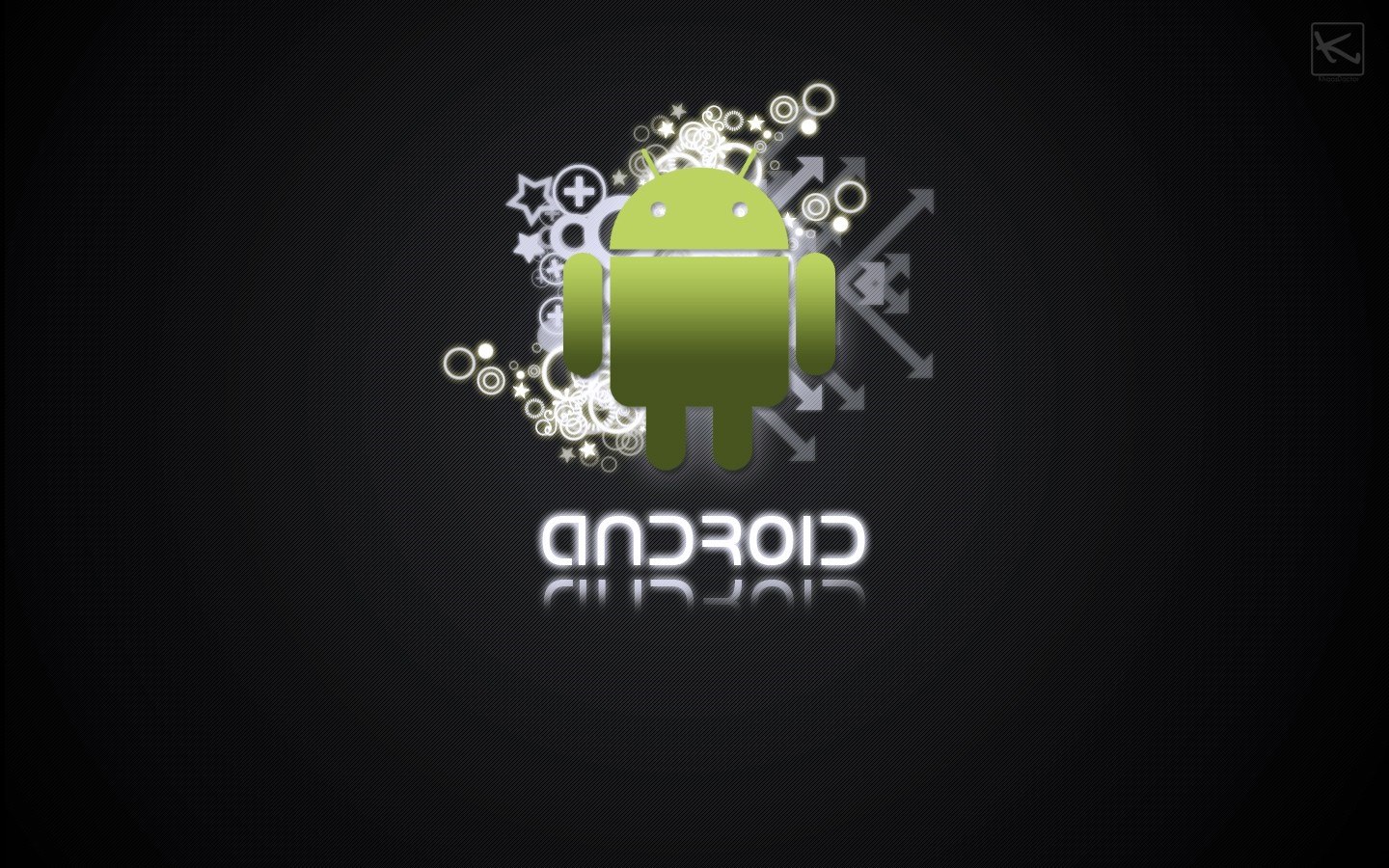 Android logo with abstract design elements HD Wallpaper