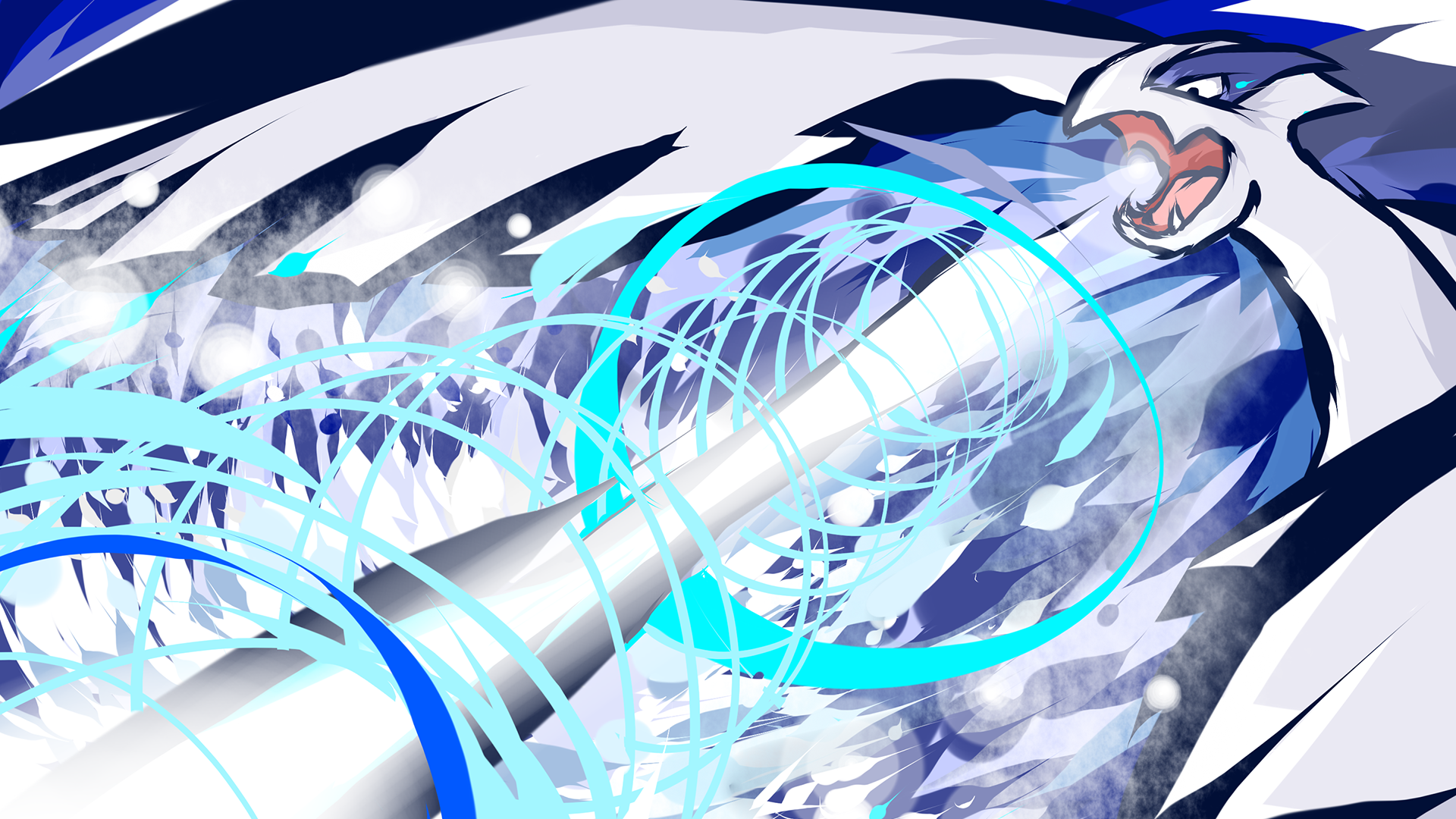 Lugia from Pokemon using Aeroblast HD Wallpaper