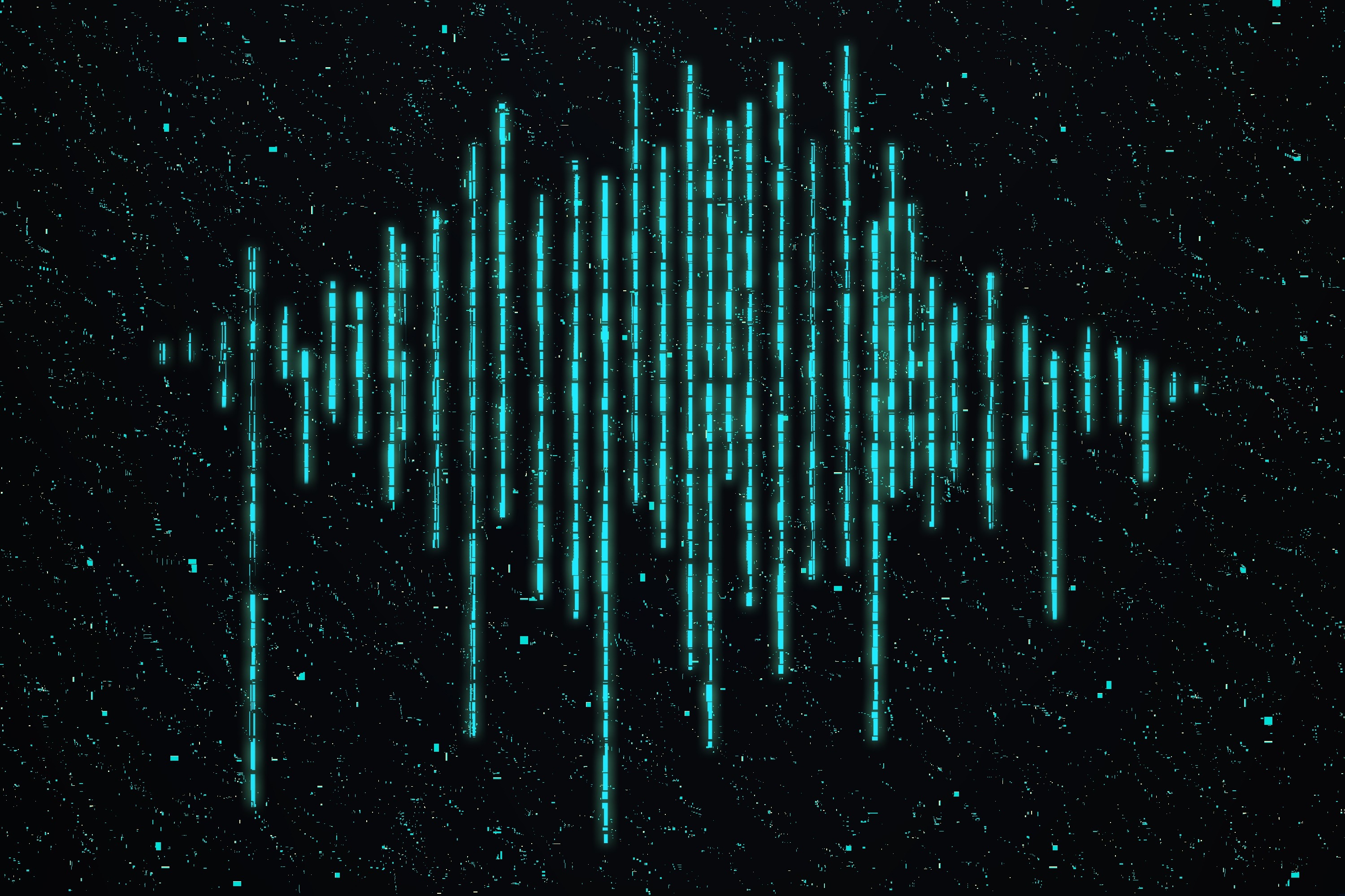 Abstract digital equalizer on a dark background HD Wallpaper