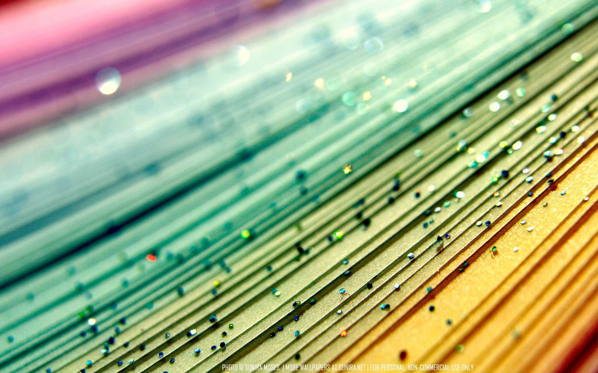 Close-up of colorful paper layers with glitter HD Wallpaper
