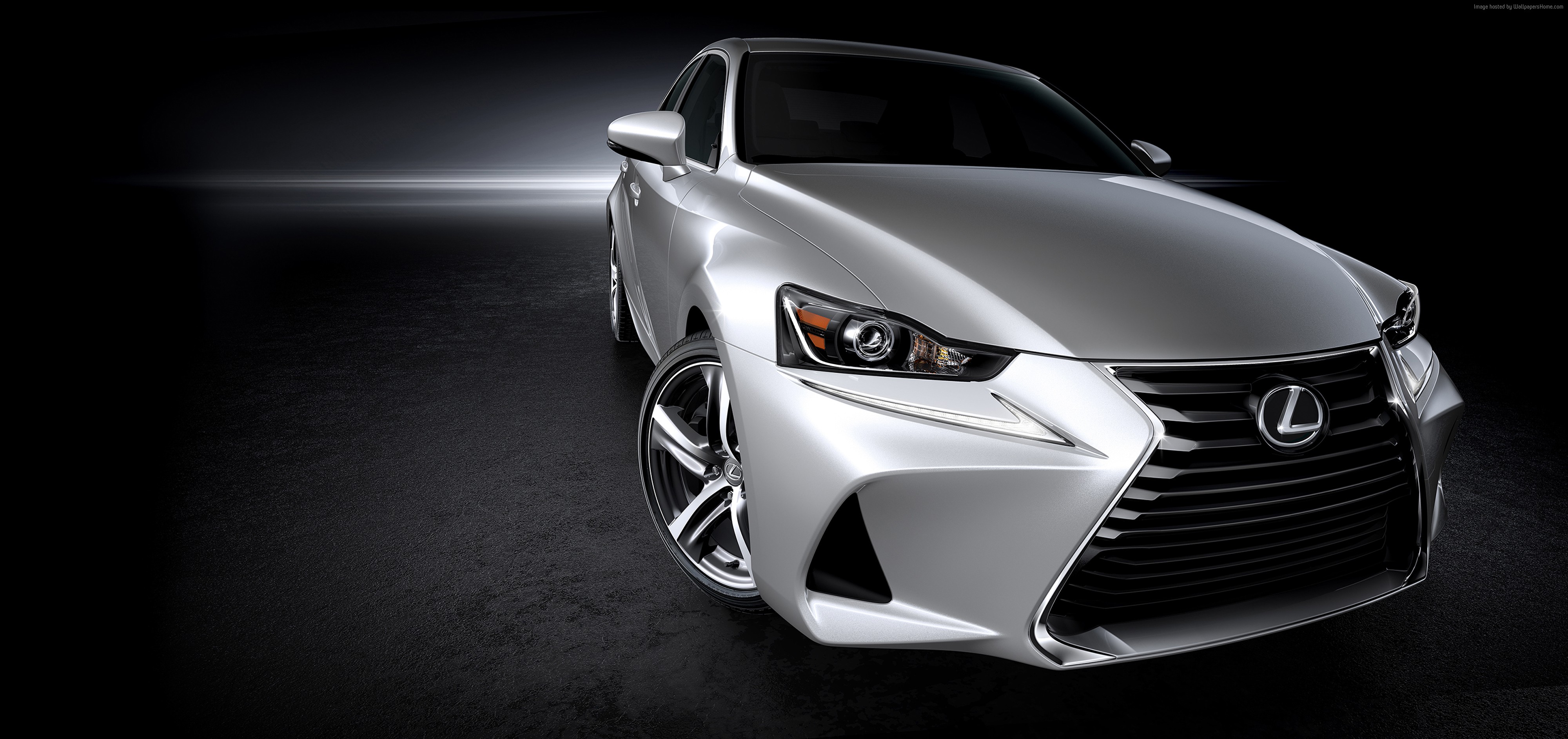 Silver Lexus IS at Auto China 2016 HD Wallpaper