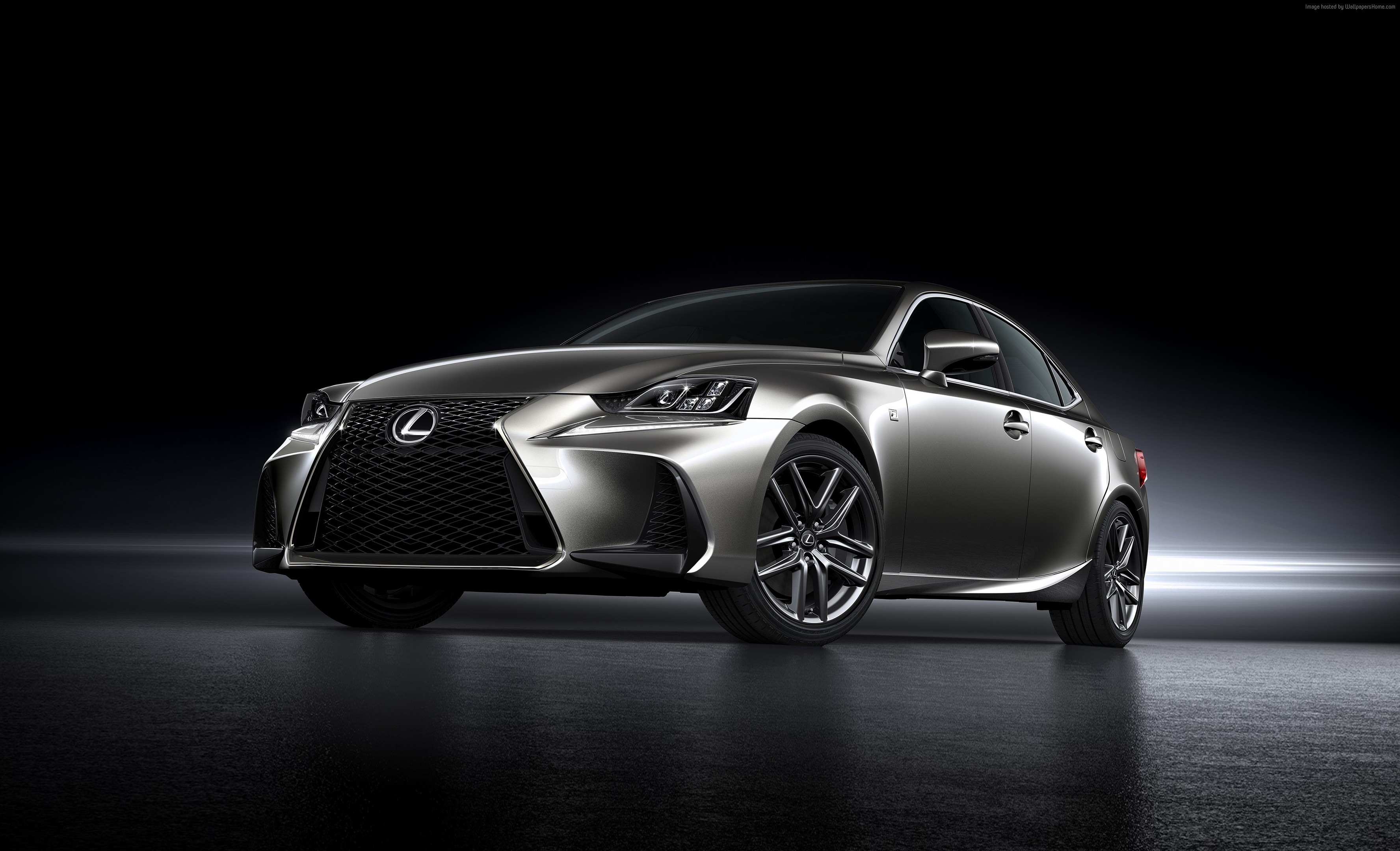 Silver Lexus IS at Auto China 2016 HD Wallpaper