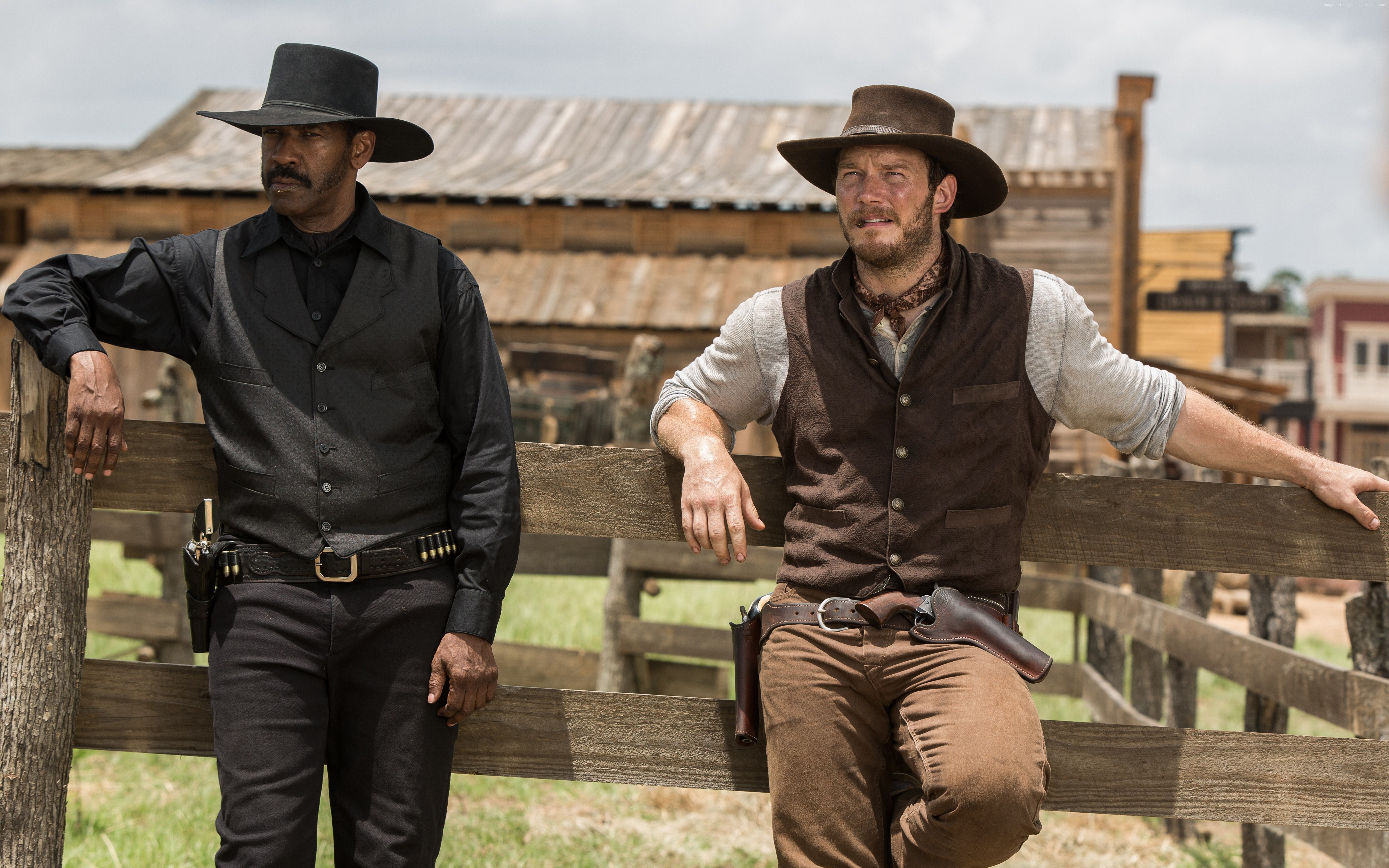 Denzel Washington and Chris Pratt from The Magnificent Seven HD Wallpaper