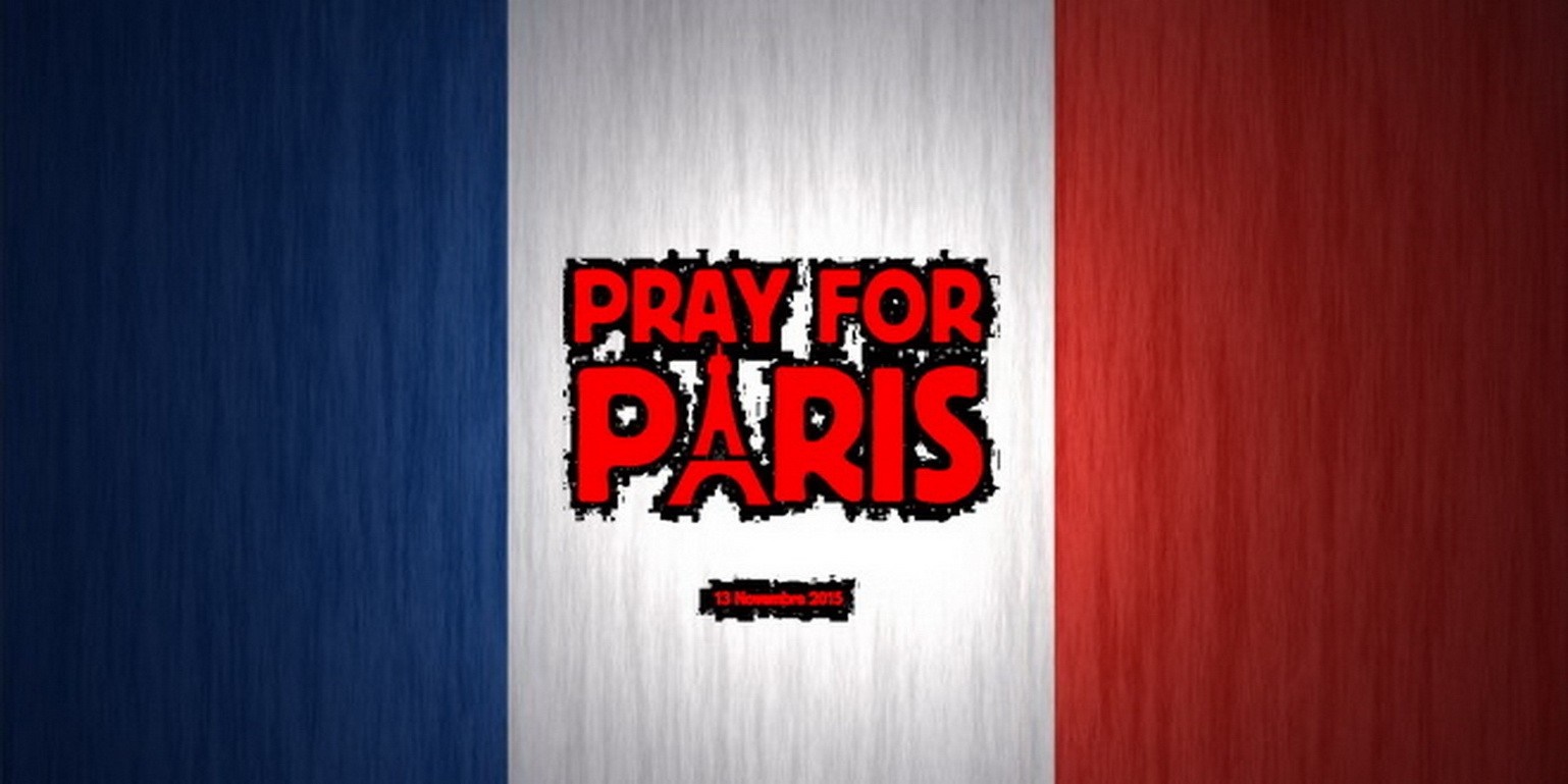 Pray for Paris illustration with French flag HD Wallpaper