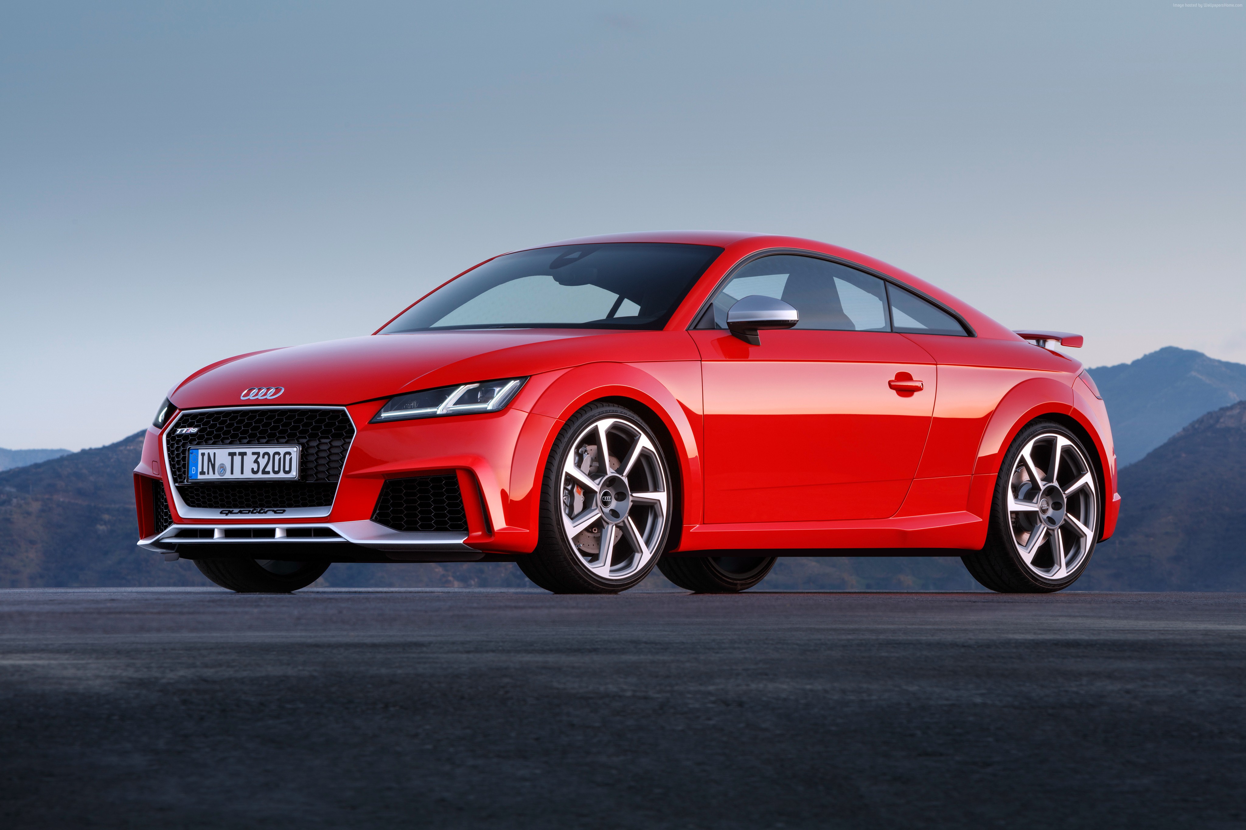 Red Audi TT RS Coupé (8S) at Auto China 2016 HD Wallpaper
