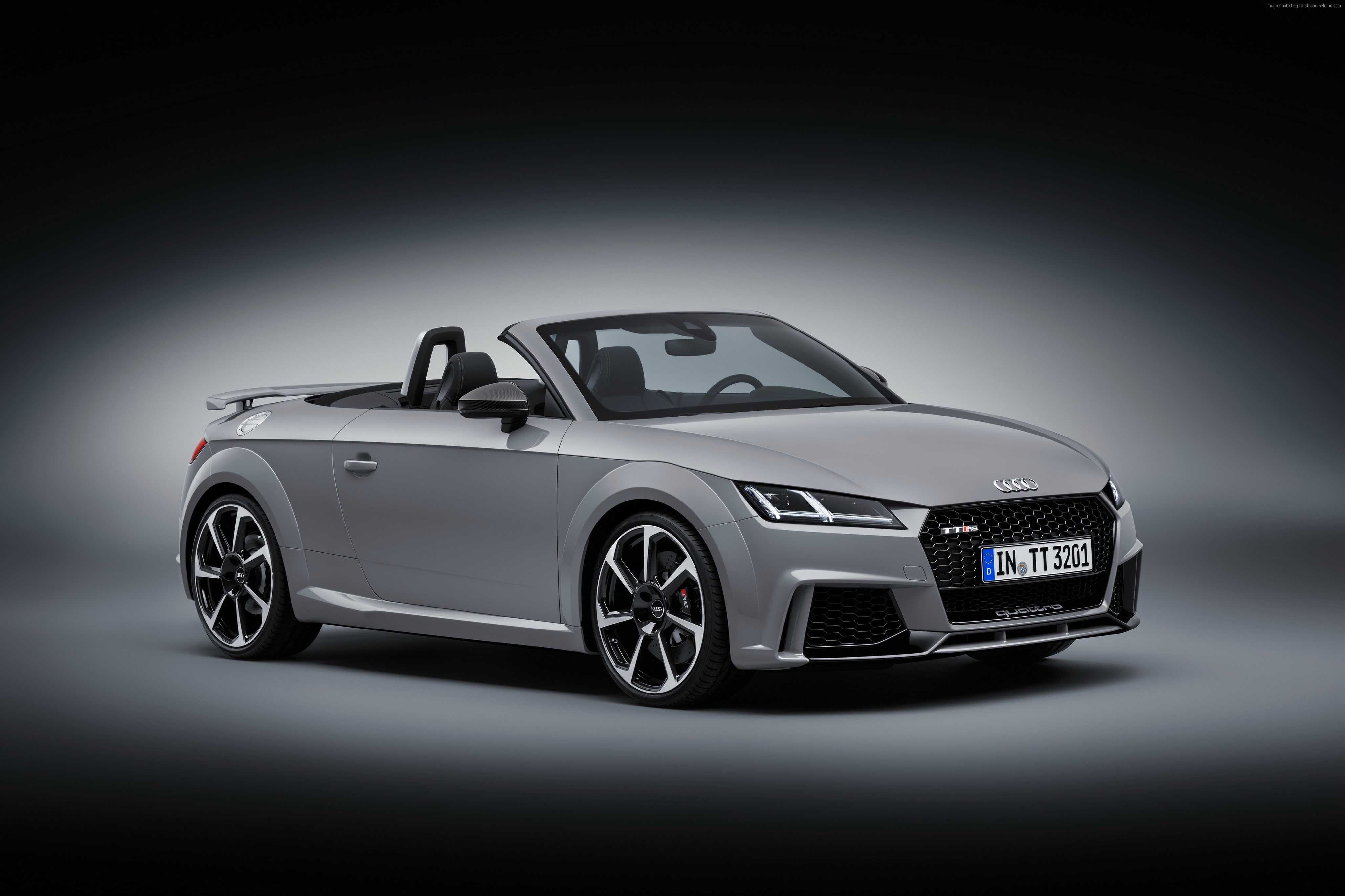 Audi TT RS Roadster 8S in Silver HD Wallpaper