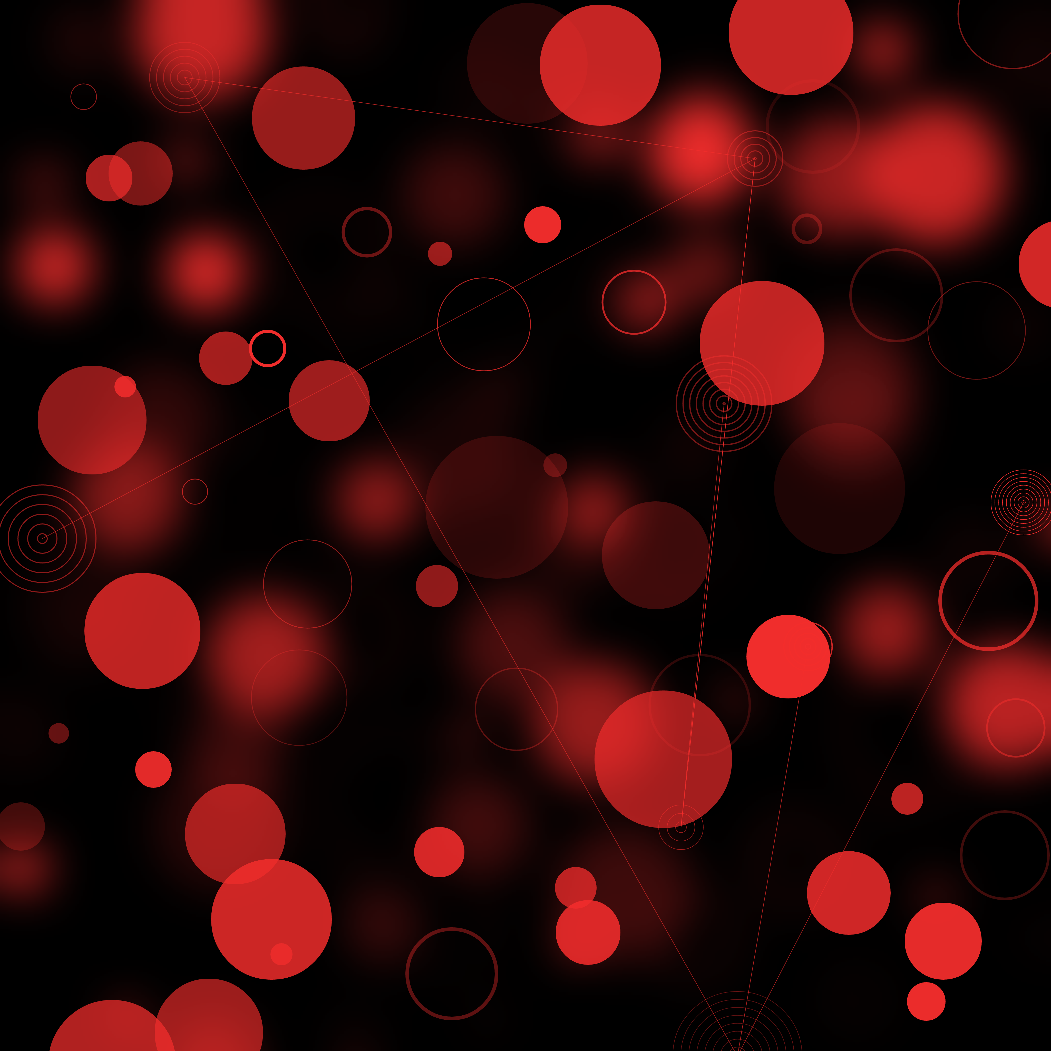 Abstract Red Circles and Lines Pattern HD Wallpaper