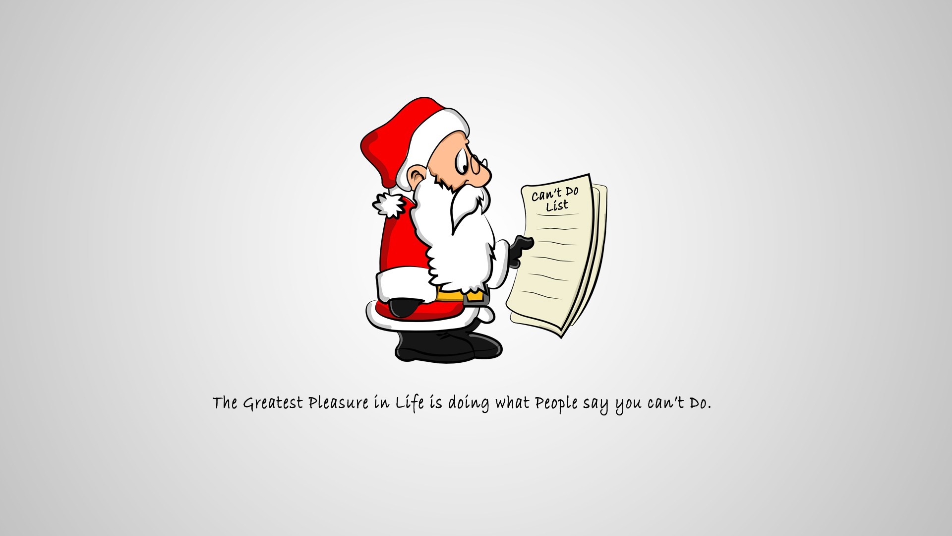Santa Claus with a "Can't Do List" HD Wallpaper